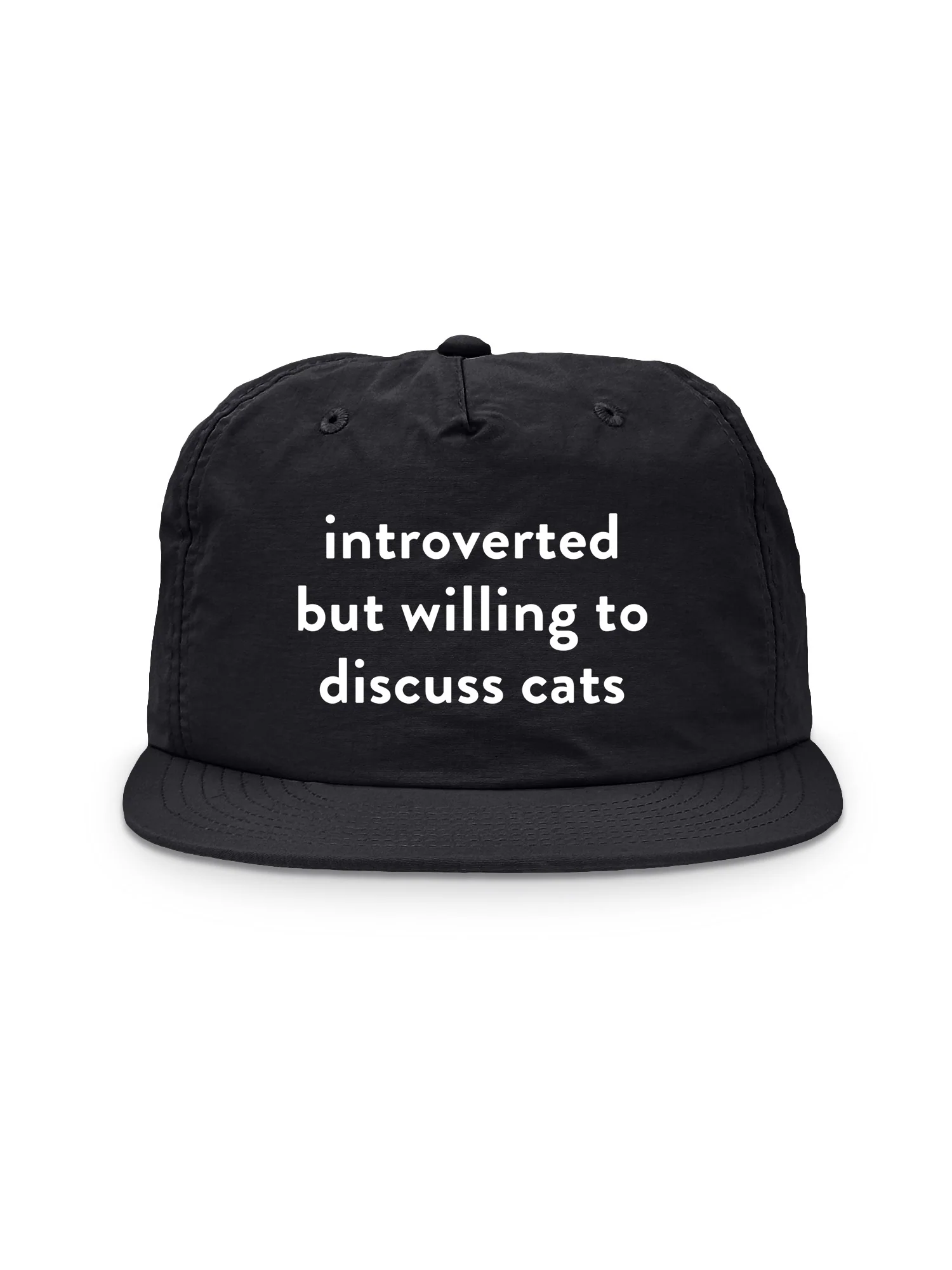 Introverted But Willing To Discuss Cats Quick-Dry Cap - Image 3