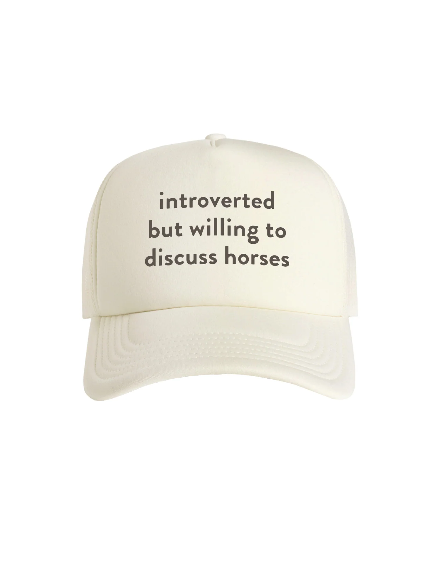 Introverted But Willing To Discuss Horses Foam Trucker Cap - Image 5