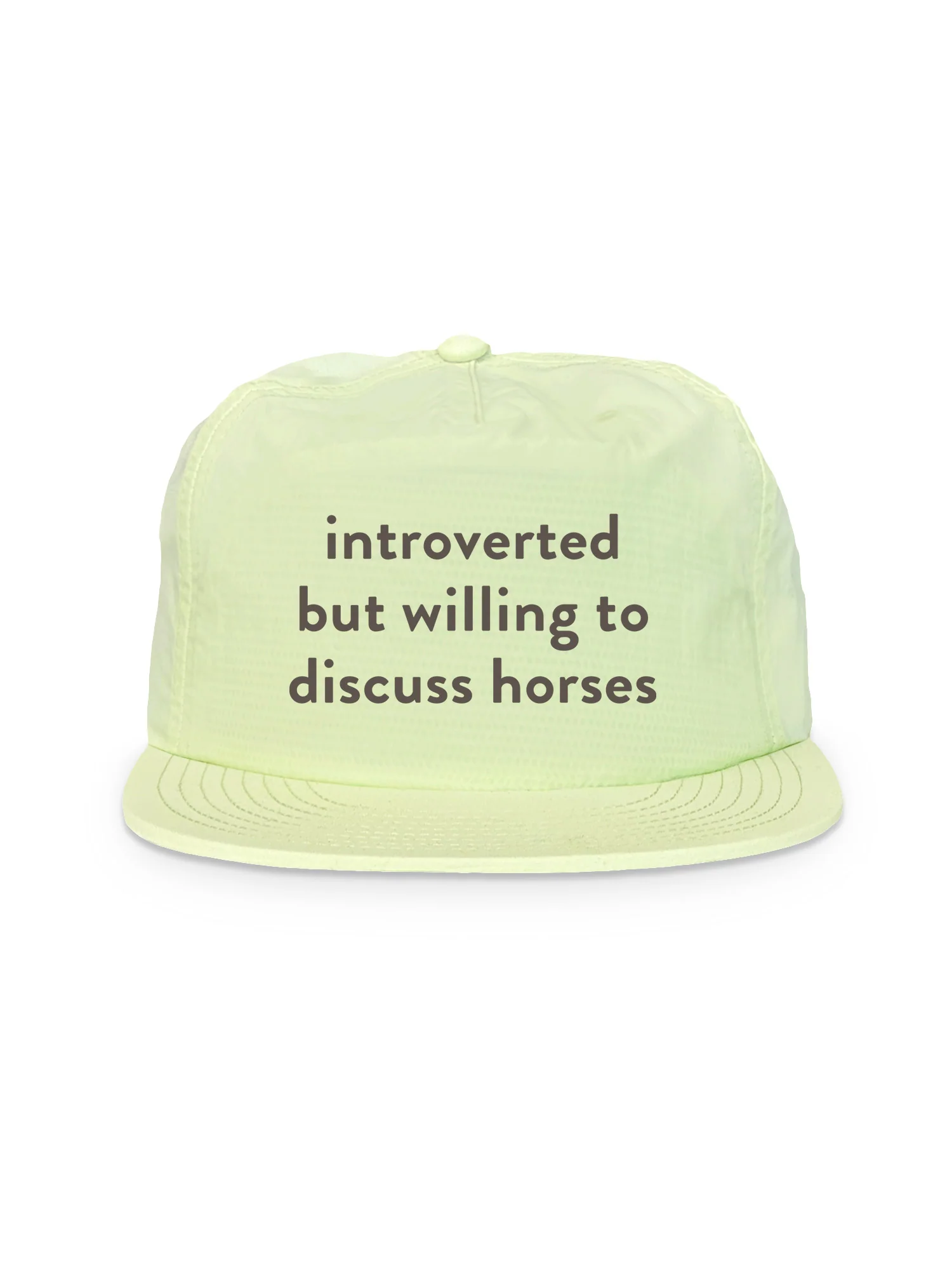 Introverted But Willing To Discuss Horses Quick-Dry Cap - Image 5