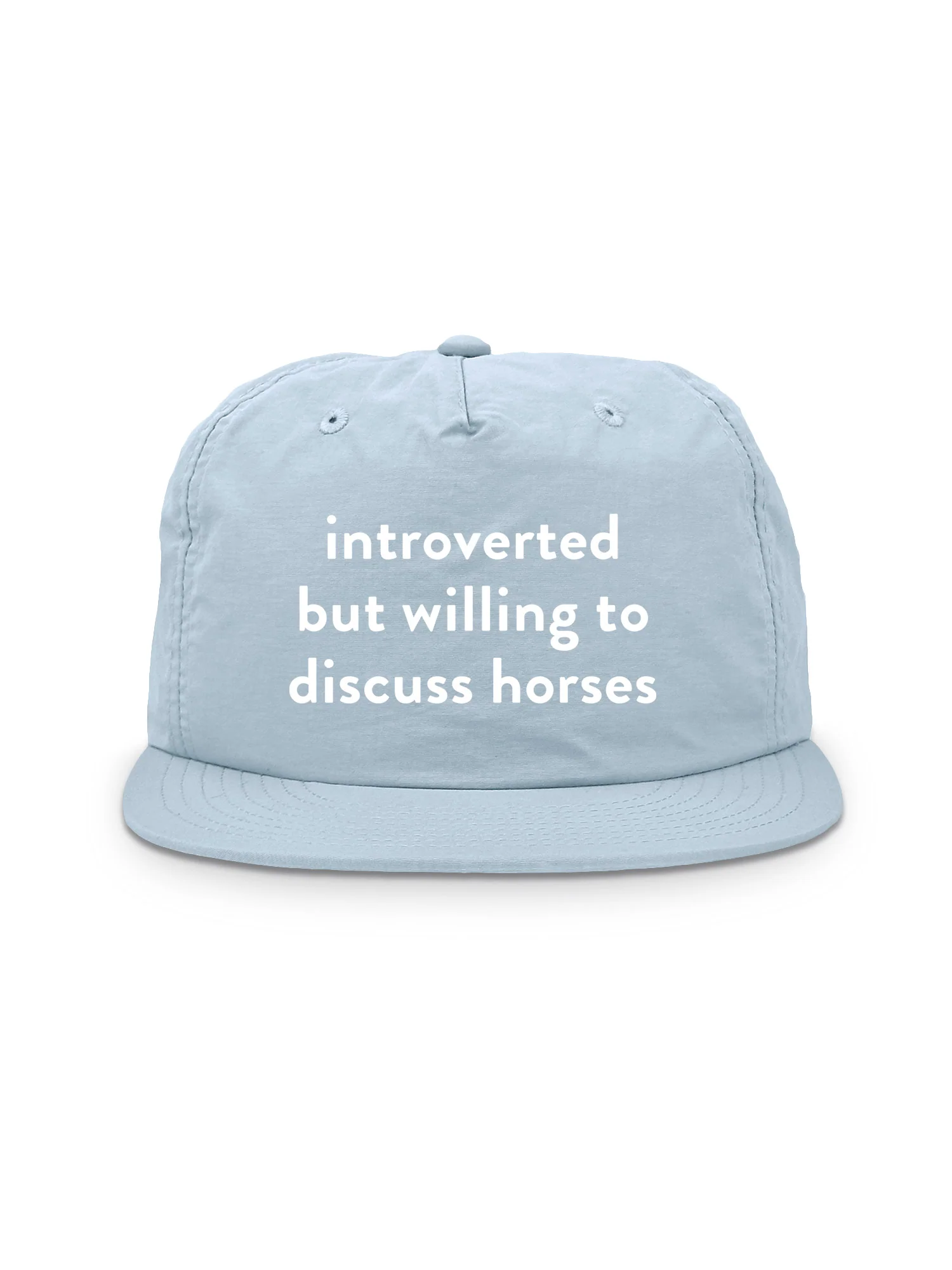 Introverted But Willing To Discuss Horses Quick-Dry Cap - Image 6