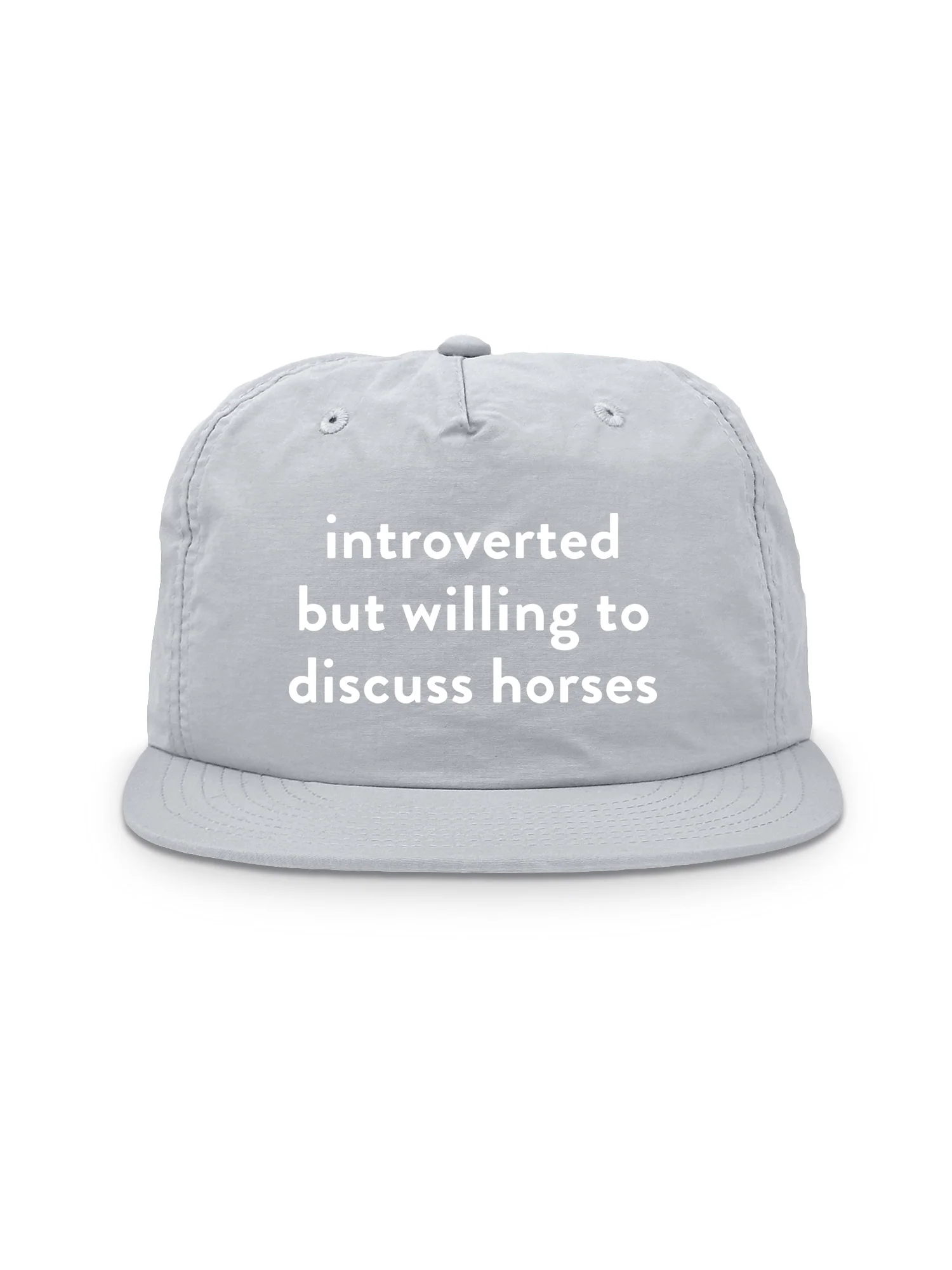 Introverted But Willing To Discuss Horses Quick-Dry Cap - Image 7