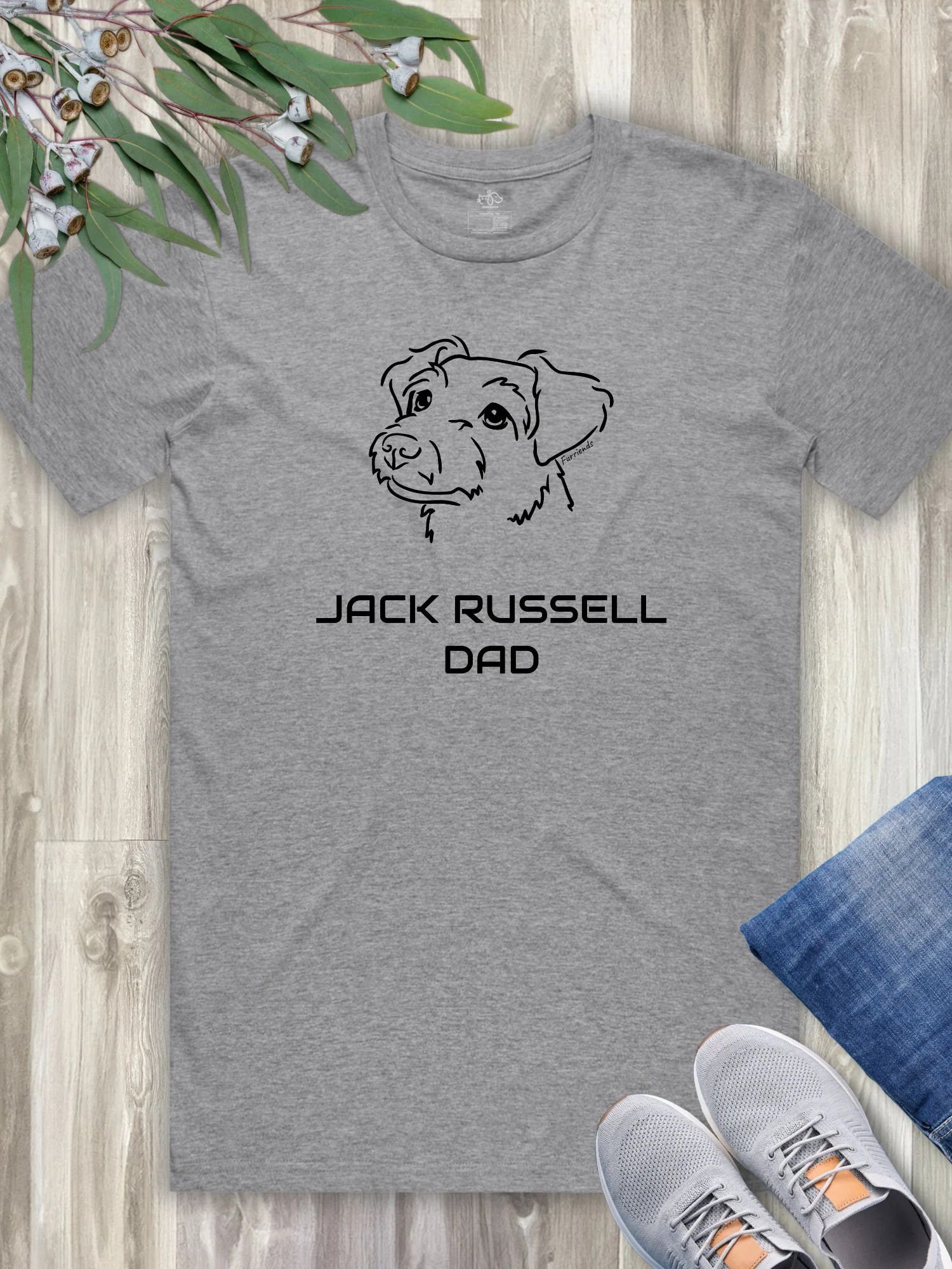 Jack Russell Terrier Dad (Rough Coat) Regular Fit-T-Shirt - Image 5