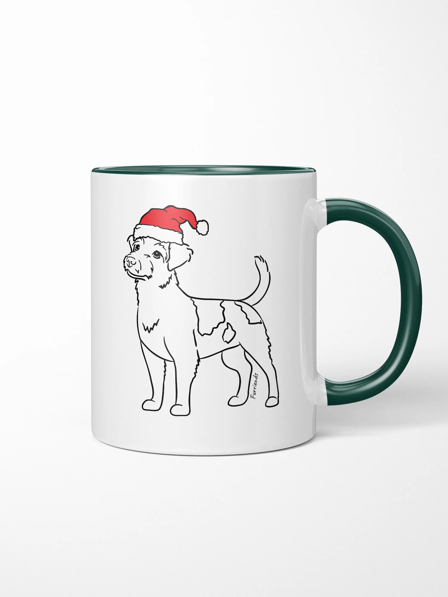 Jack Russell Terrier (Rough Coat) Christmas Edition Ceramic Mug - Image 3