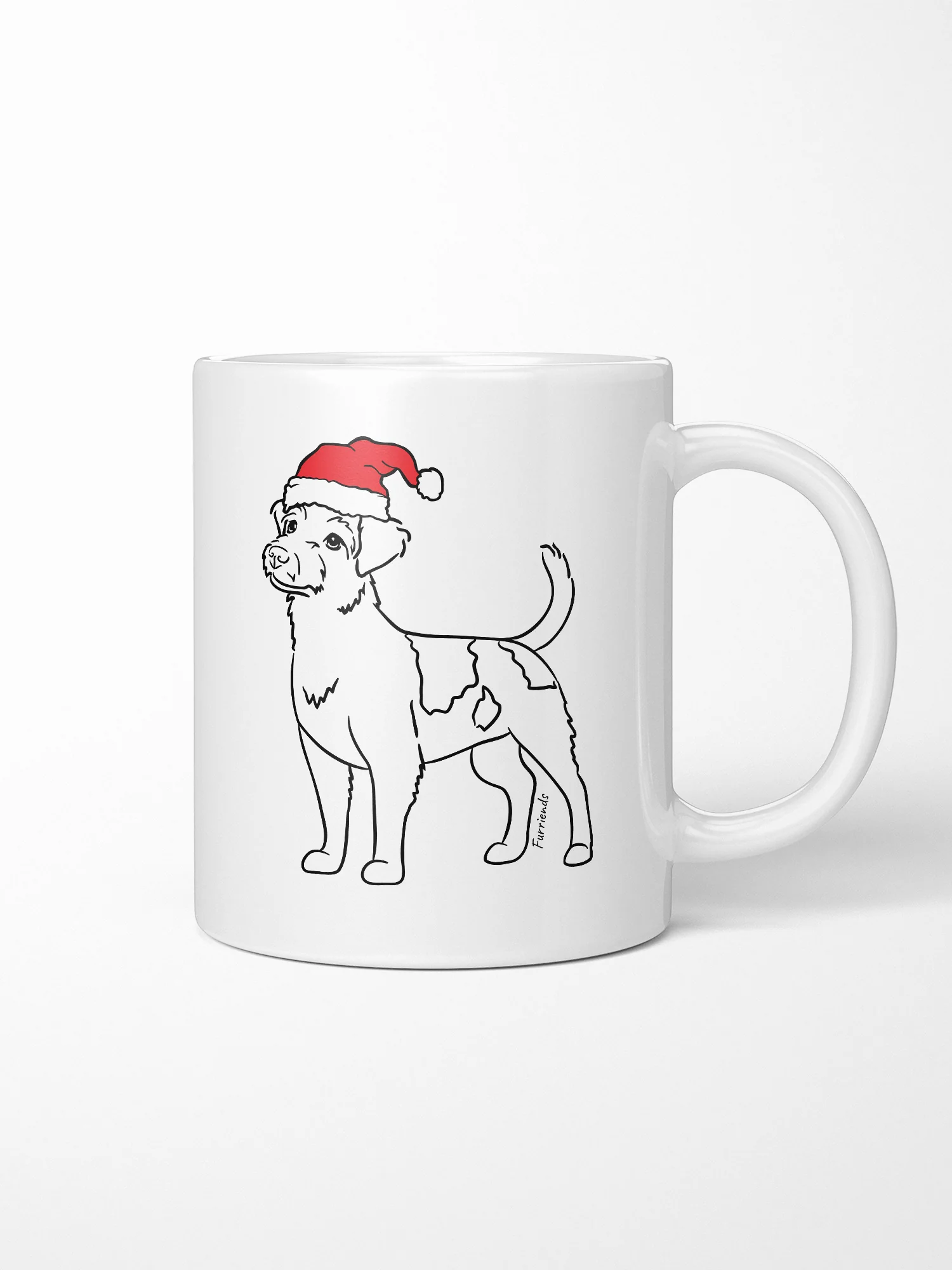 Jack Russell Terrier (Rough Coat) Christmas Edition Ceramic Mug - Image 4