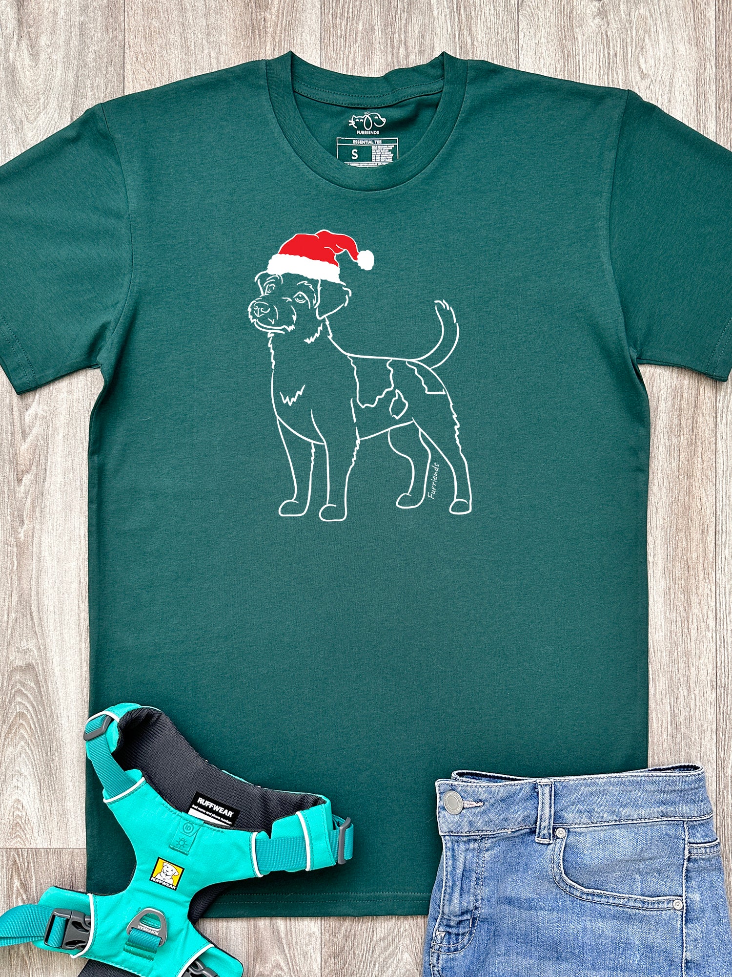 Jack Russell Terrier (Rough Coat) Christmas Edition Essential Unisex Tee - Image 3