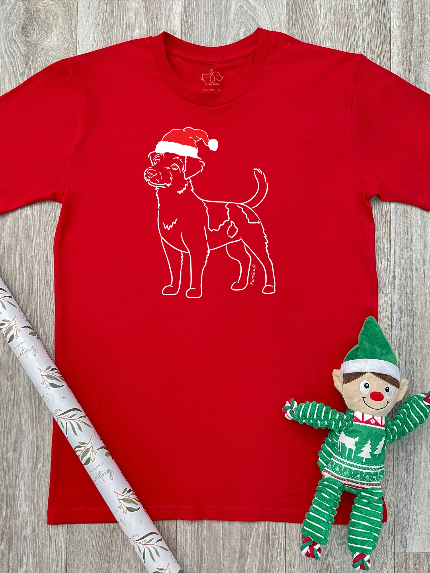 Jack Russell Terrier (Rough Coat) Christmas Edition Essential Unisex Tee - Image 4