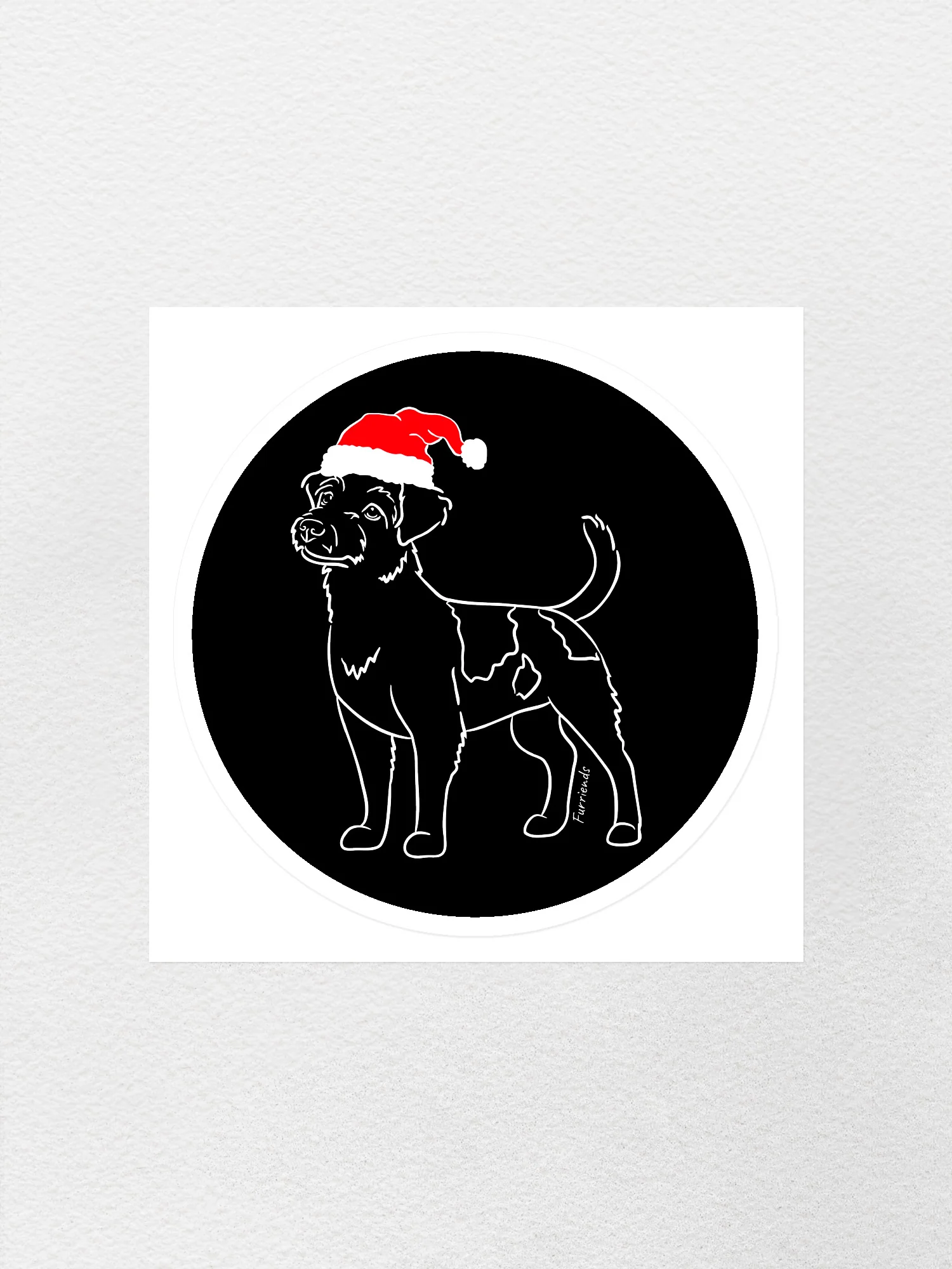 Jack Russell Terrier (Rough Coat) Christmas Edition Sticker - Image 3