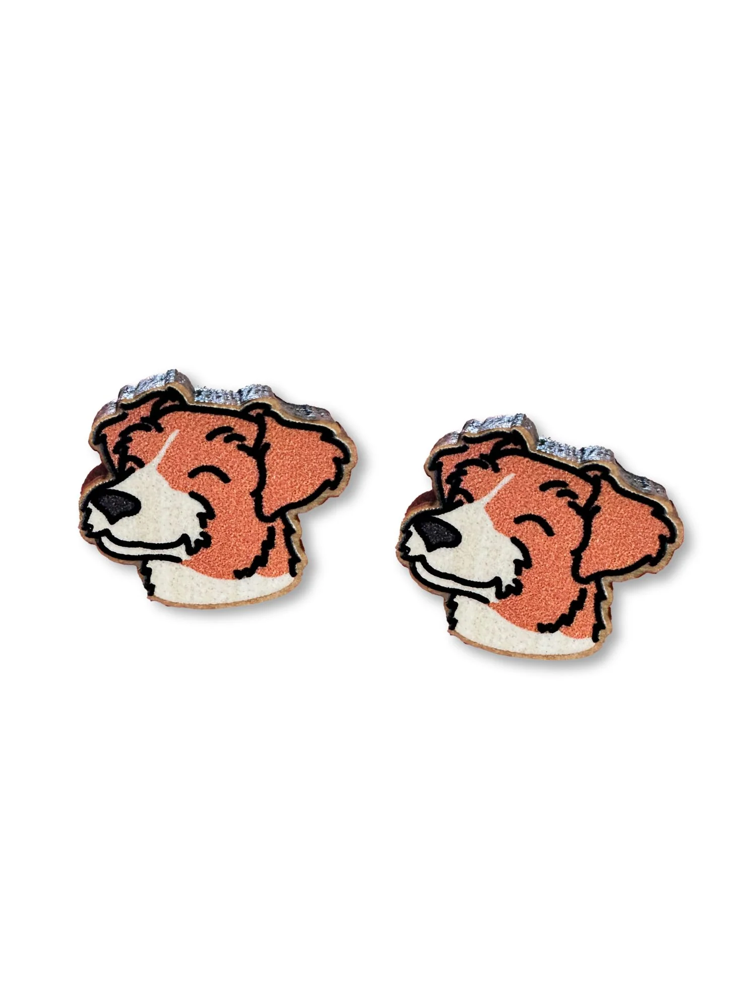 Jack Russell Terrier (Rough Coat) ColourPop Stud Earrings - Image 3