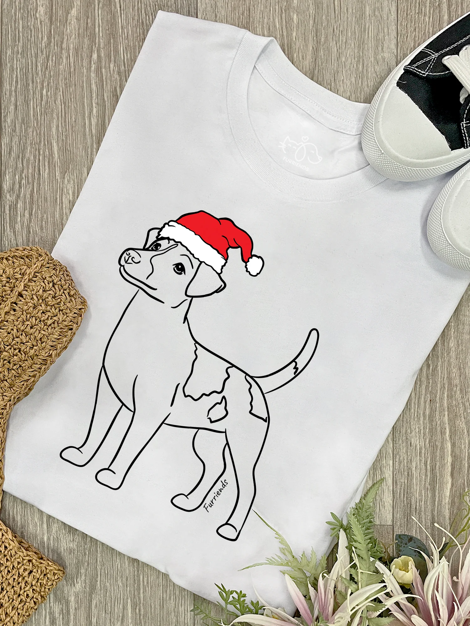 Jack Russell Terrier (Smooth Coat) Christmas Edition Ava Women's Regular Fit Tee - Image 5