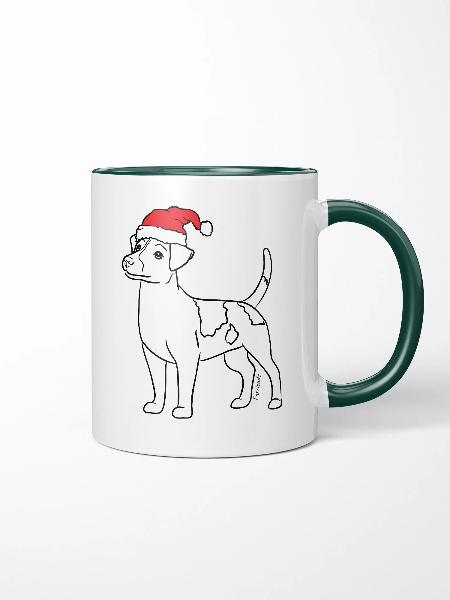 Jack Russell Terrier (Smooth Coat) Christmas Edition Ceramic Mug - Image 3