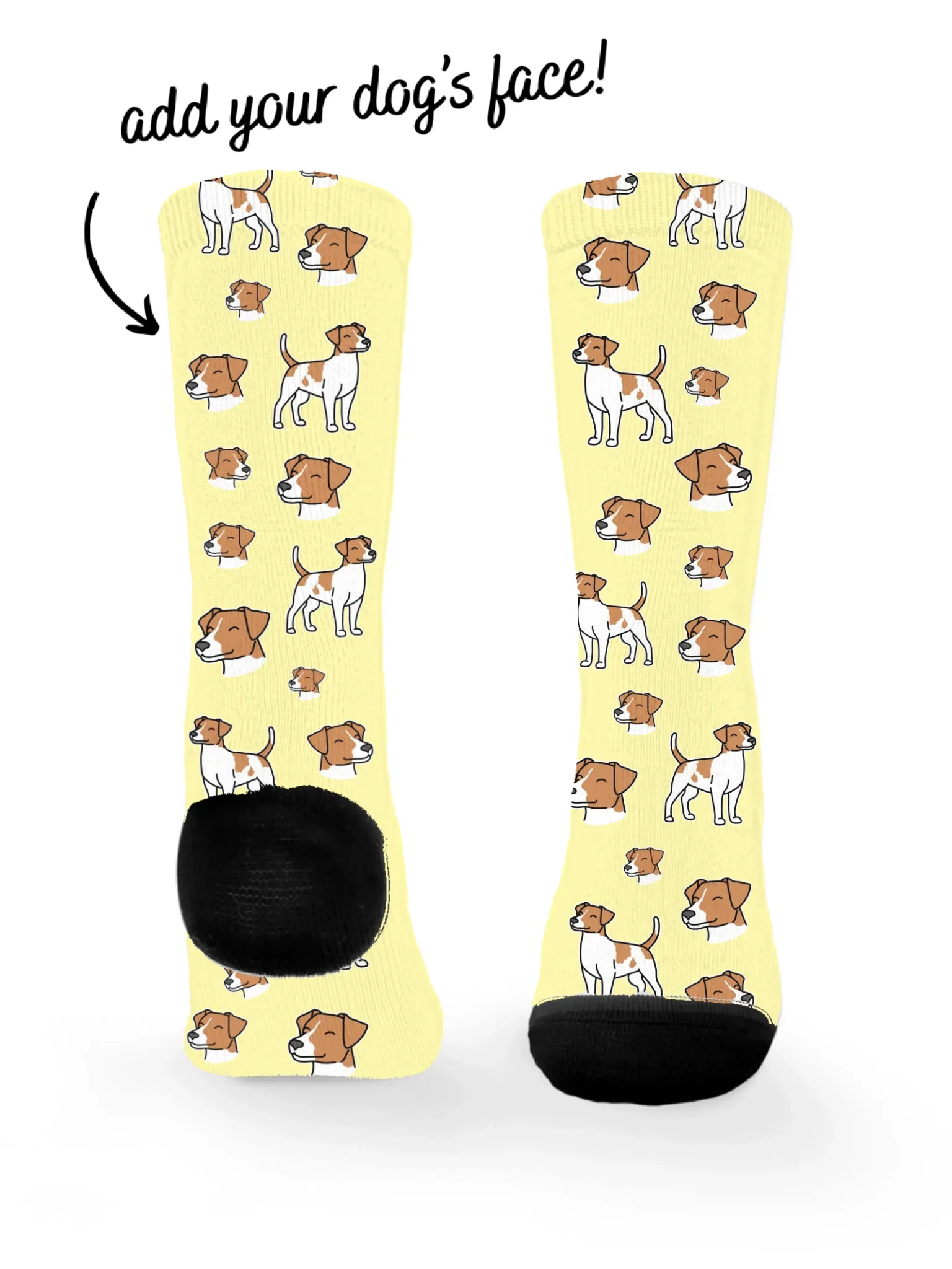 Jack Russell Terrier (Smooth Coat) ColourPop Customisable Socks - Image 3