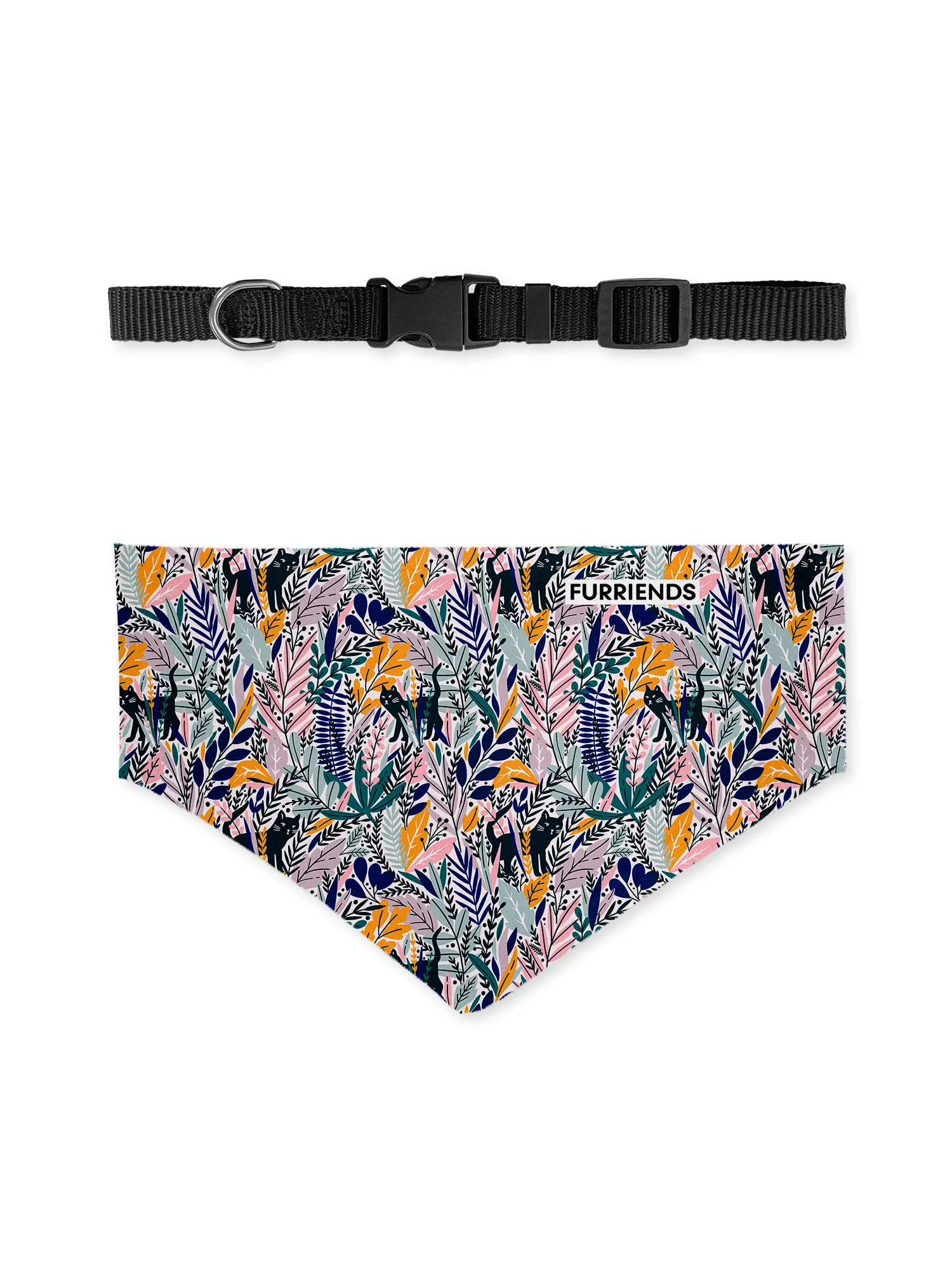 Jungle Cat Reversible & Customisable Dog Bandana With Collar - Image 4