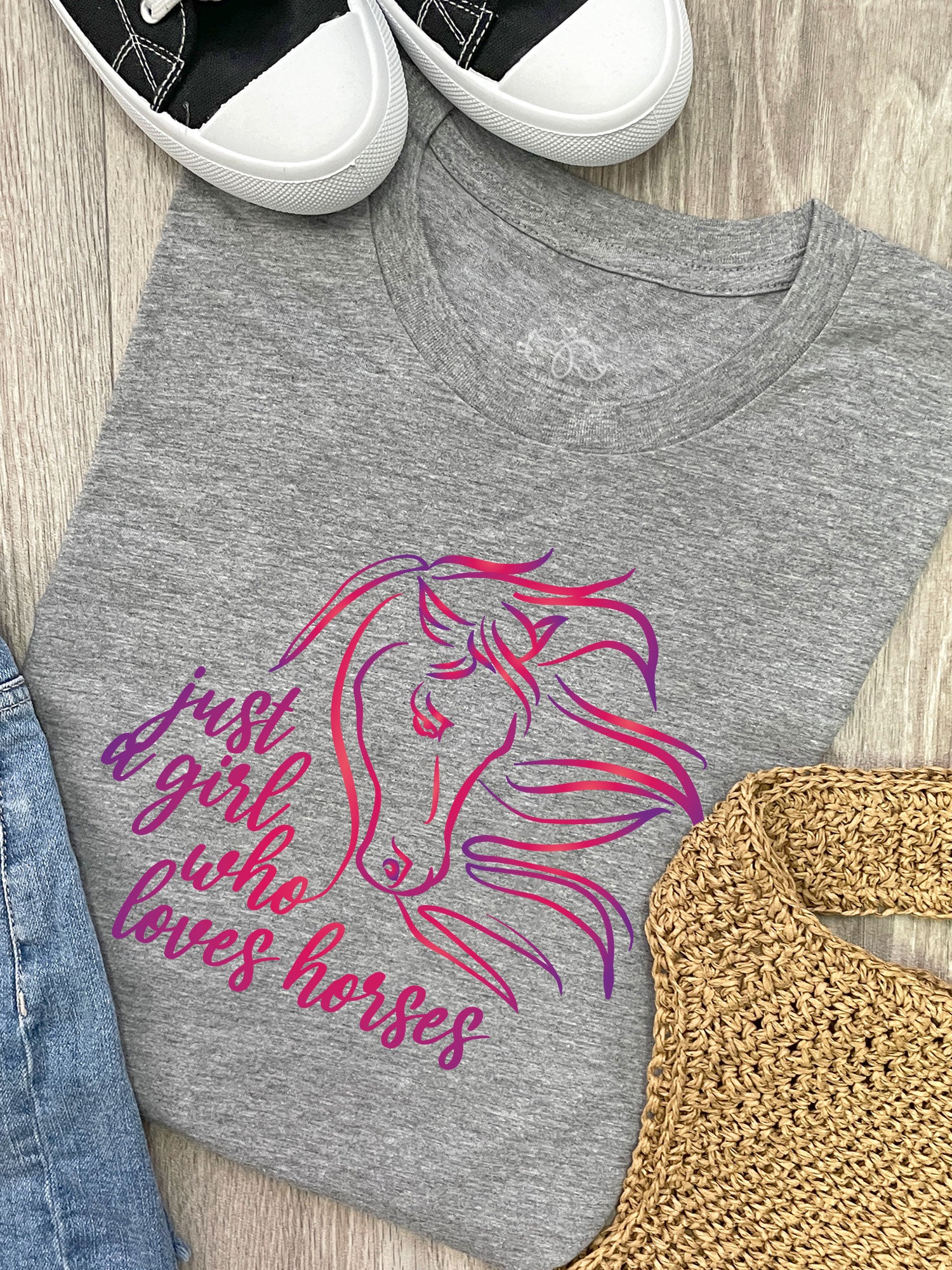 Just A Girl Who Loves Horses Ava Women's Regular Fit Tee - Image 2