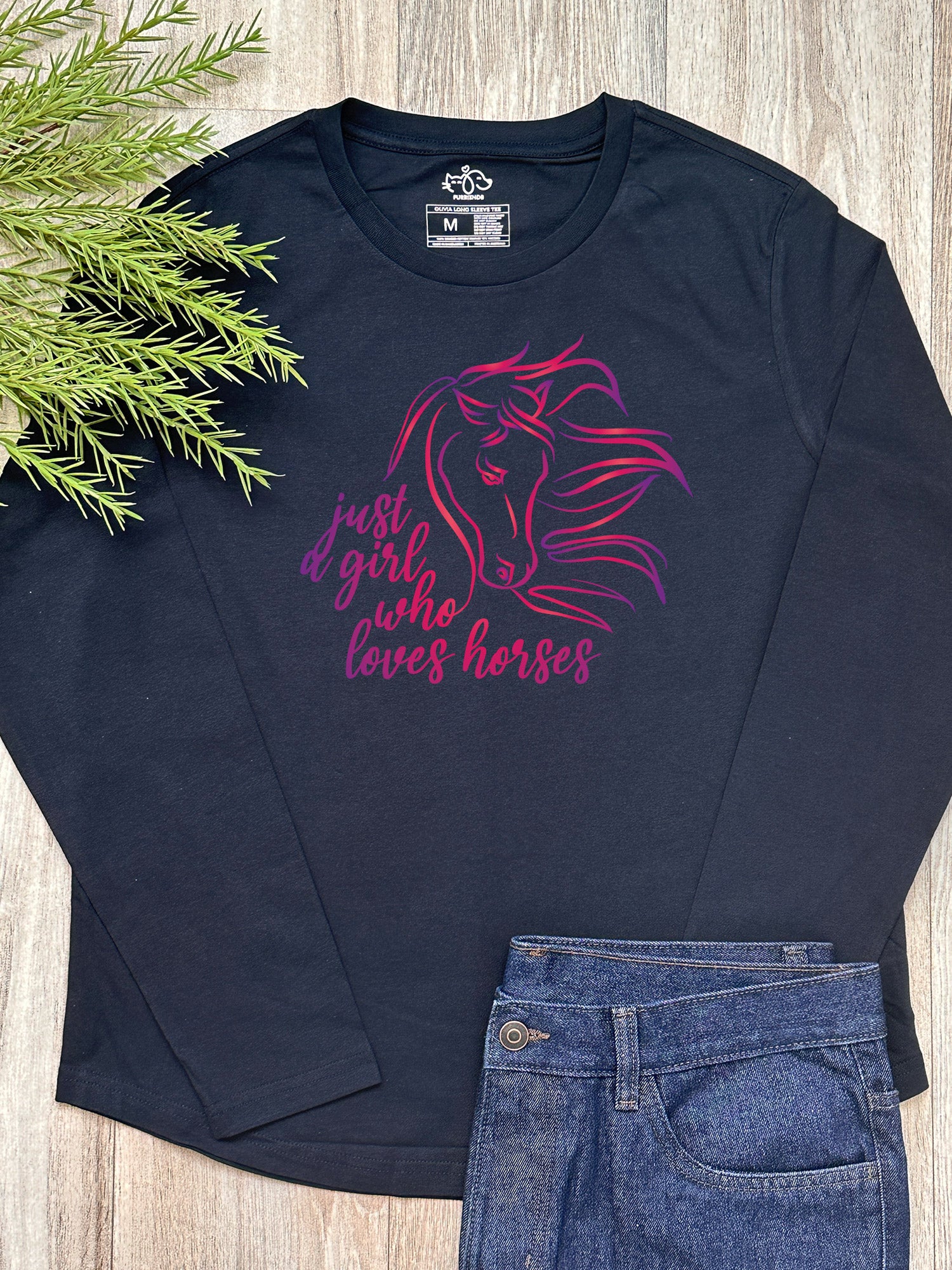 Just A Girl Who Loves Horses Olivia Long Sleeve Tee - Image 4
