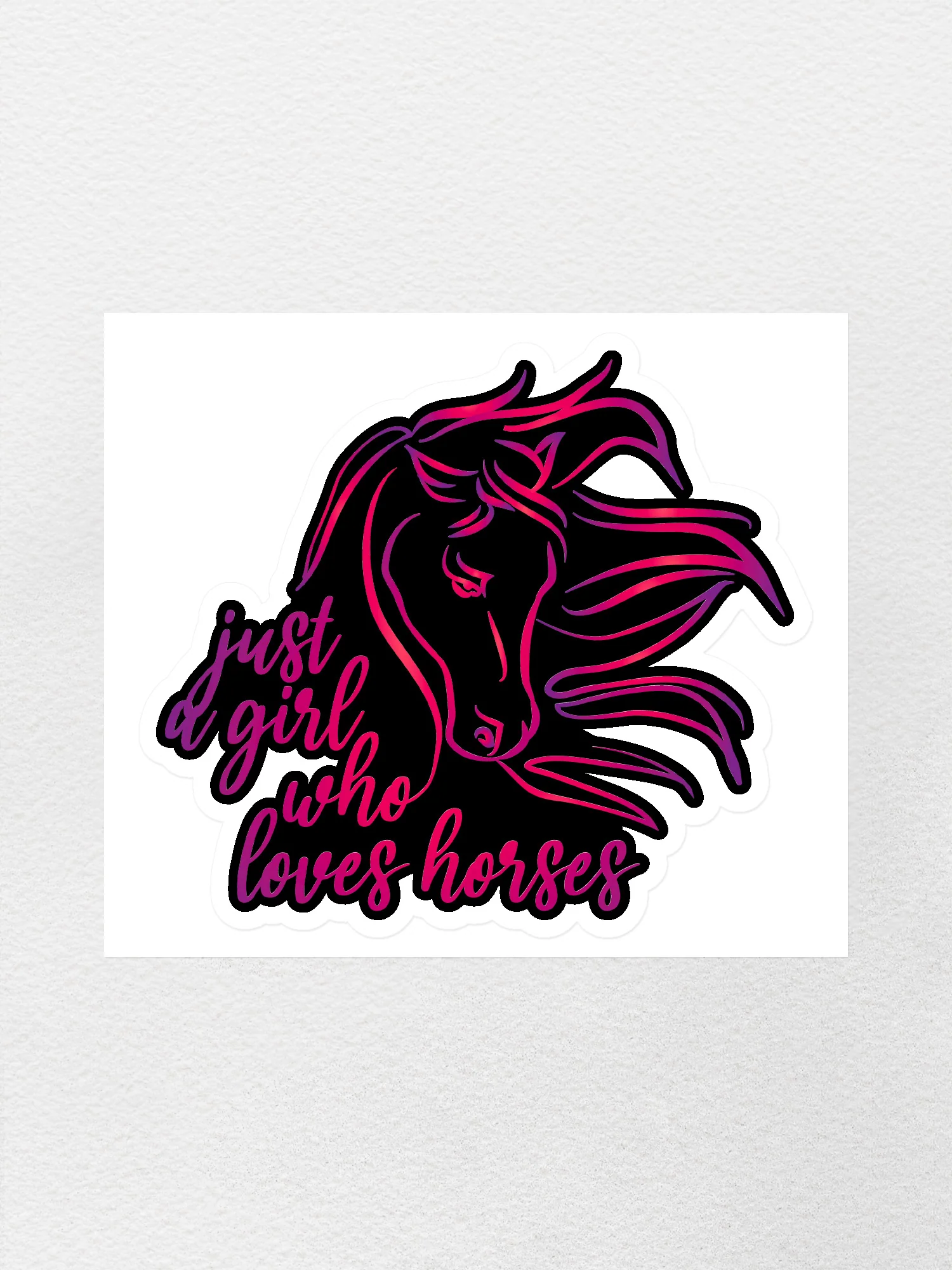 Just A Girl Who Loves Horses Sticker - Image 2
