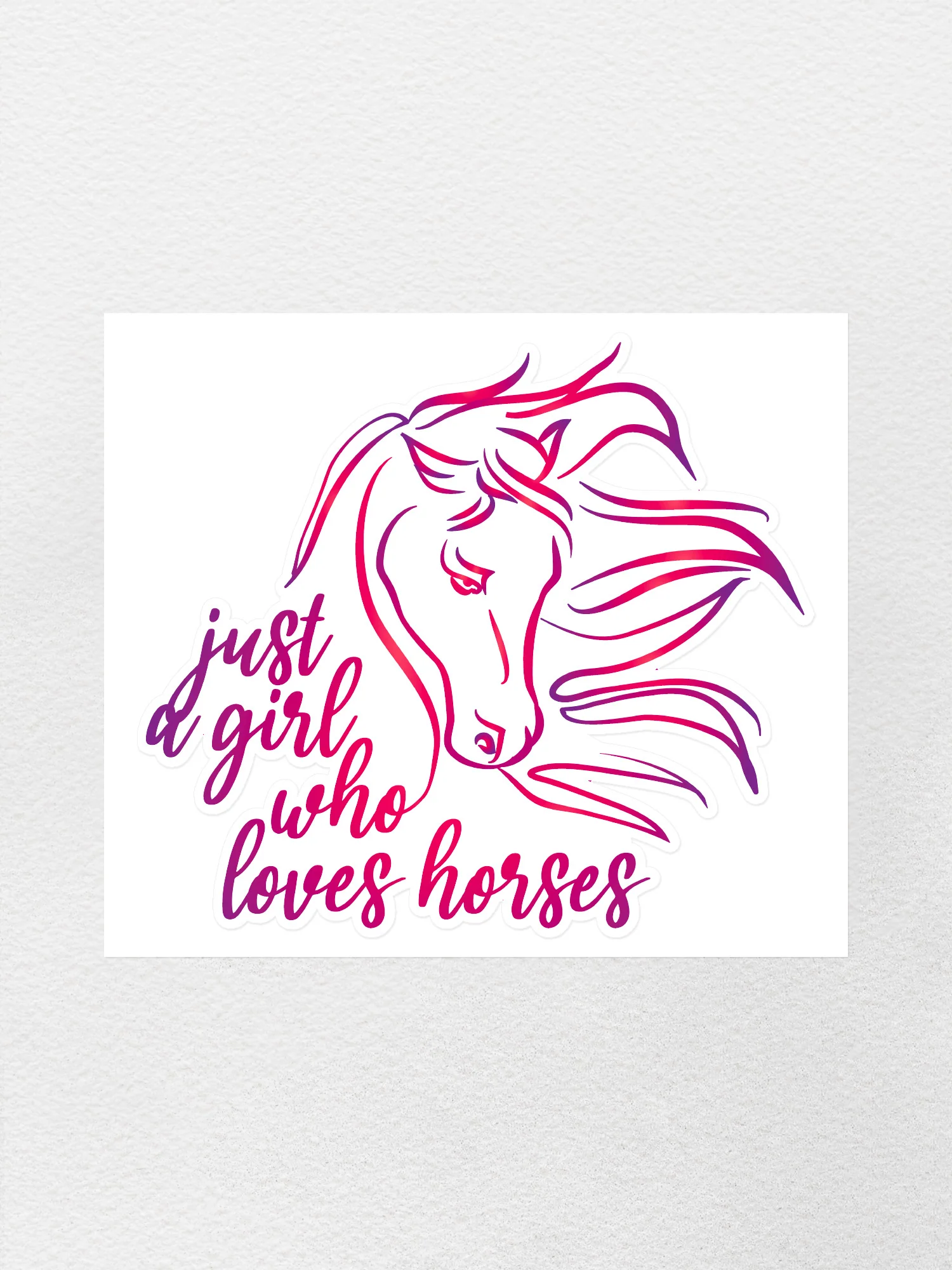 Just A Girl Who Loves Horses Sticker - Image 4