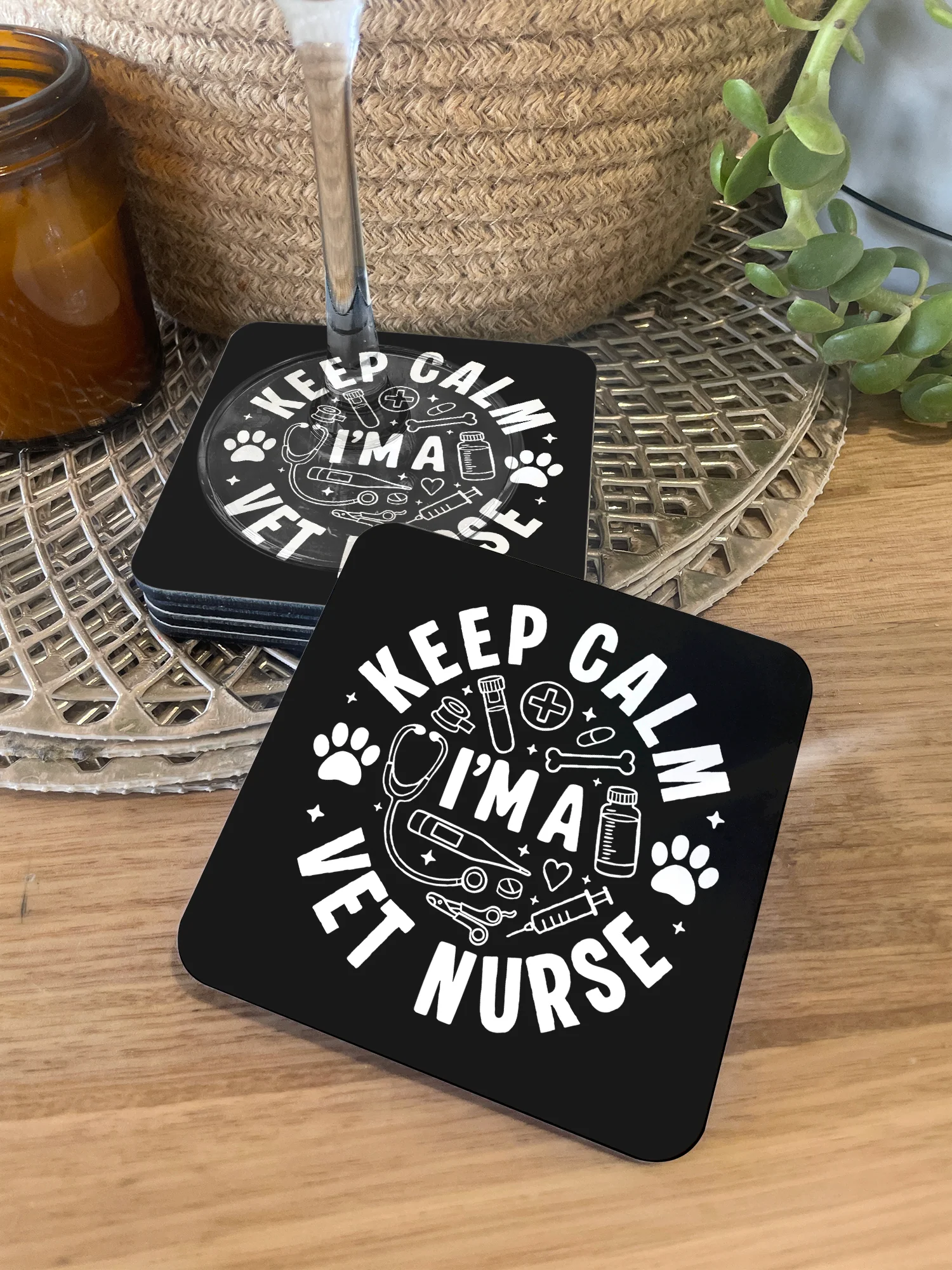 Keep Calm I'm A Vet Nurse Coaster - Image 3