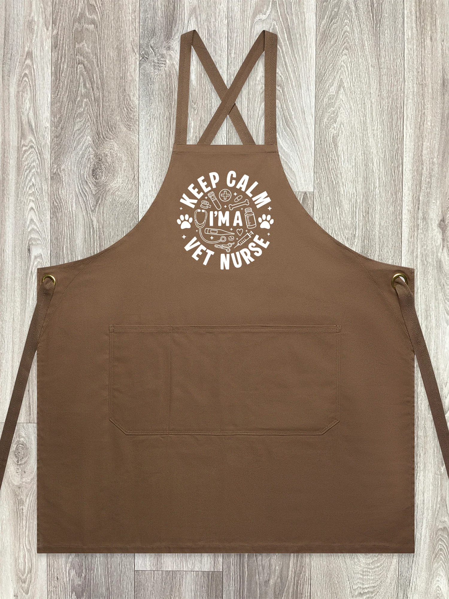Keep Calm I'm A Vet Nurse Jarrah Crossback Apron