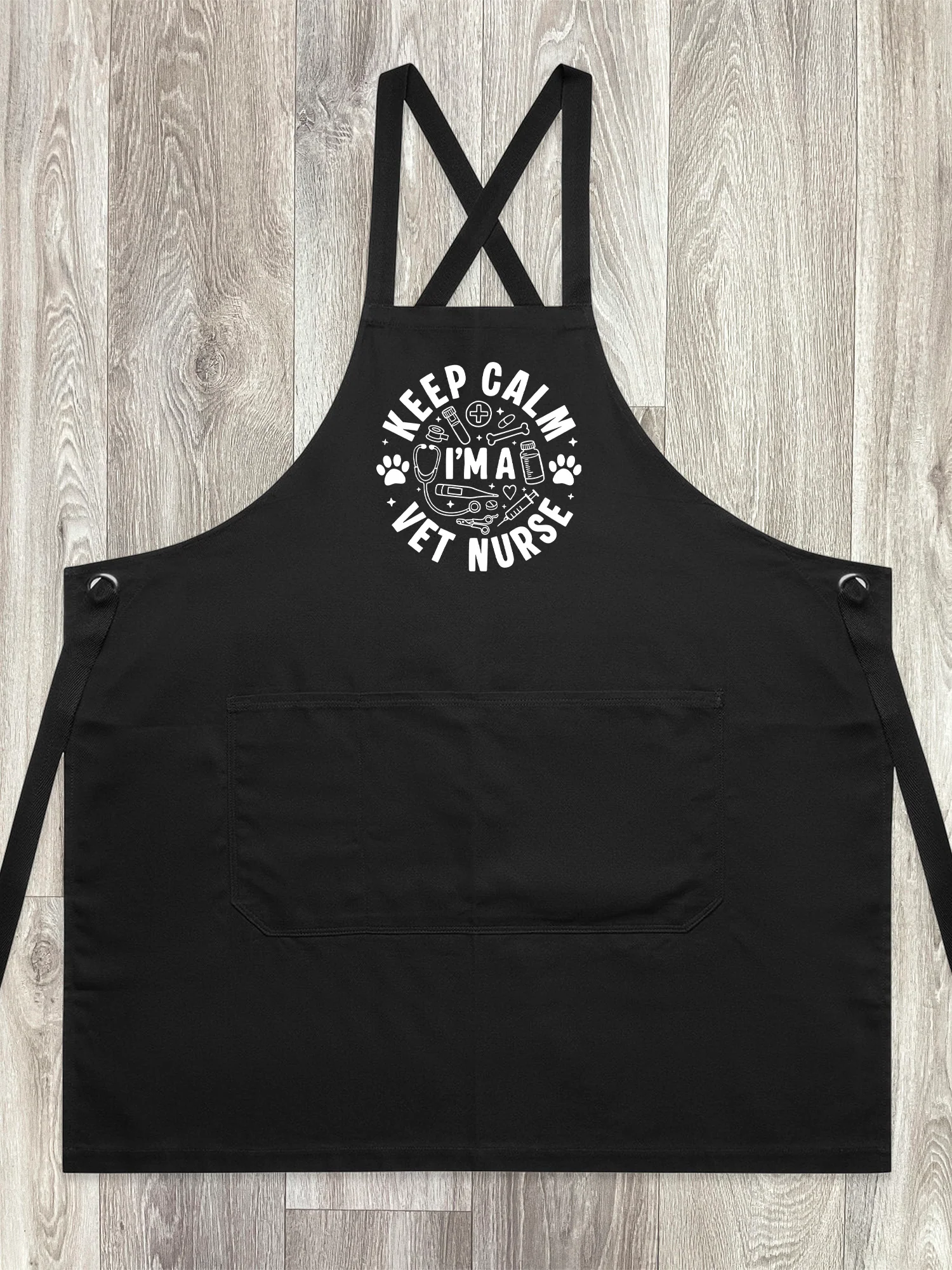Keep Calm I'm A Vet Nurse Jarrah Crossback Apron - Image 2