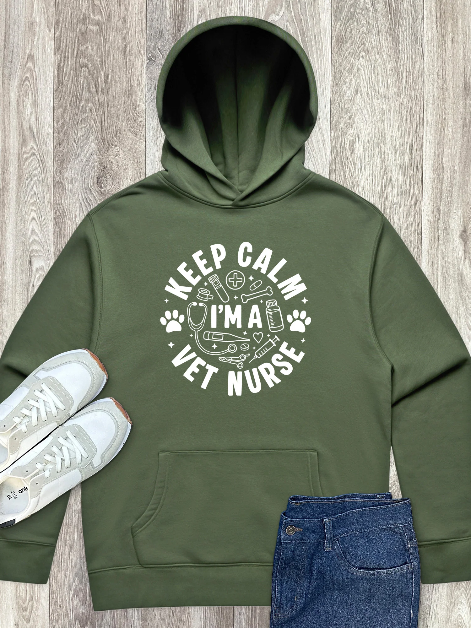 Keep Calm I'm A Vet Nurse Men's Comfort Hood - Image 2