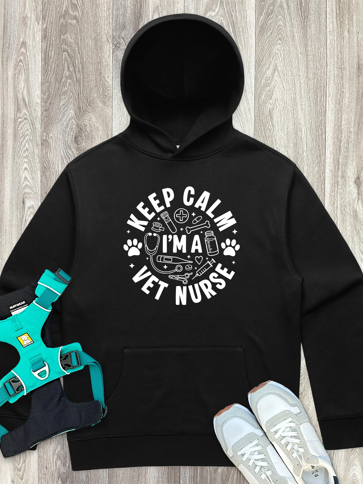 Keep Calm I'm A Vet Nurse Men's Comfort Hood - Image 4