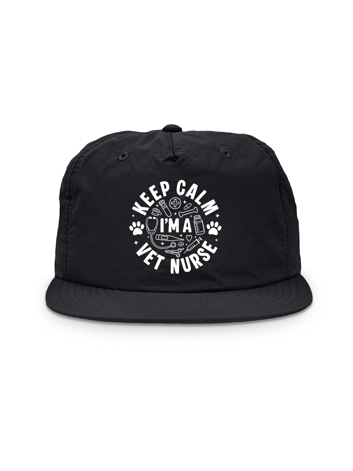 Keep Calm I'm A Vet Nurse Quick-Dry Cap - Image 5