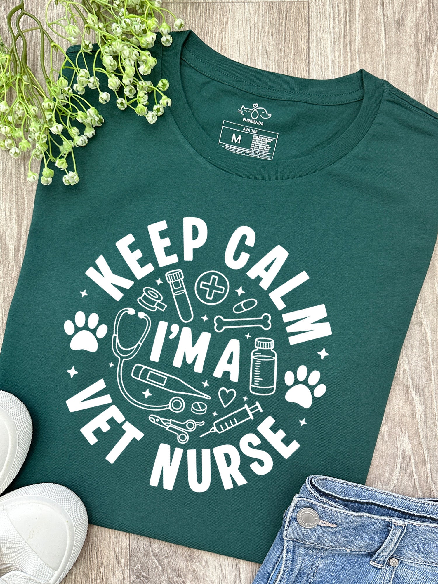 Keep Calm I'm A Vet Nurse Ava Women's Regular Fit Tee - Image 6