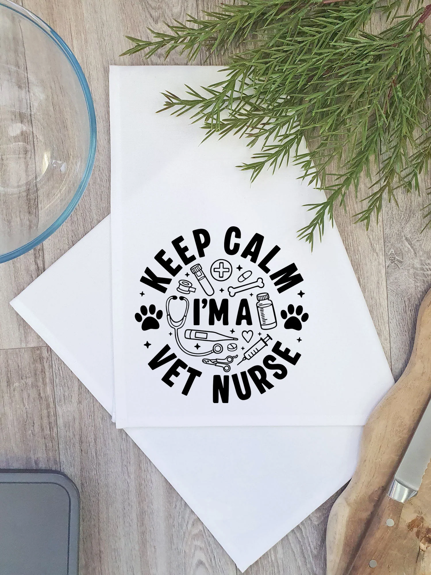 Keep Calm I'm A Vet Nurse Tea Towel - Image 2