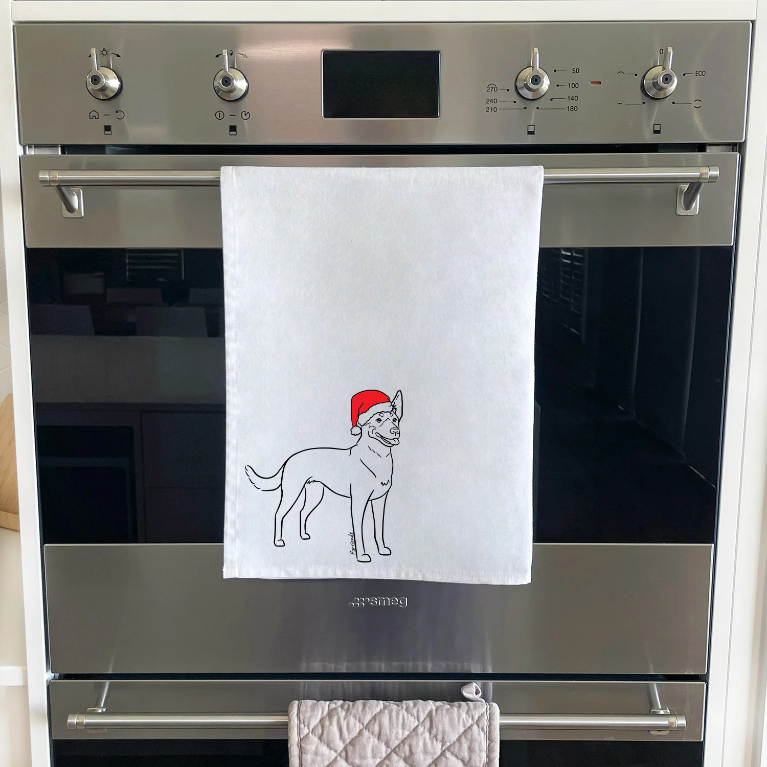 Kelpie Christmas Edition Tea Towel - Image 4
