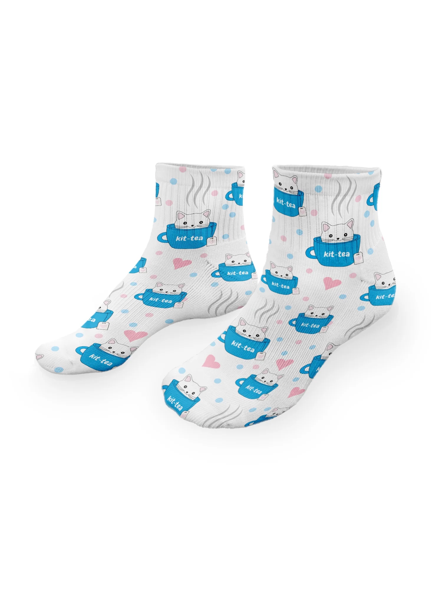 Kit-Tea Cat Ankle Socks - Image 2
