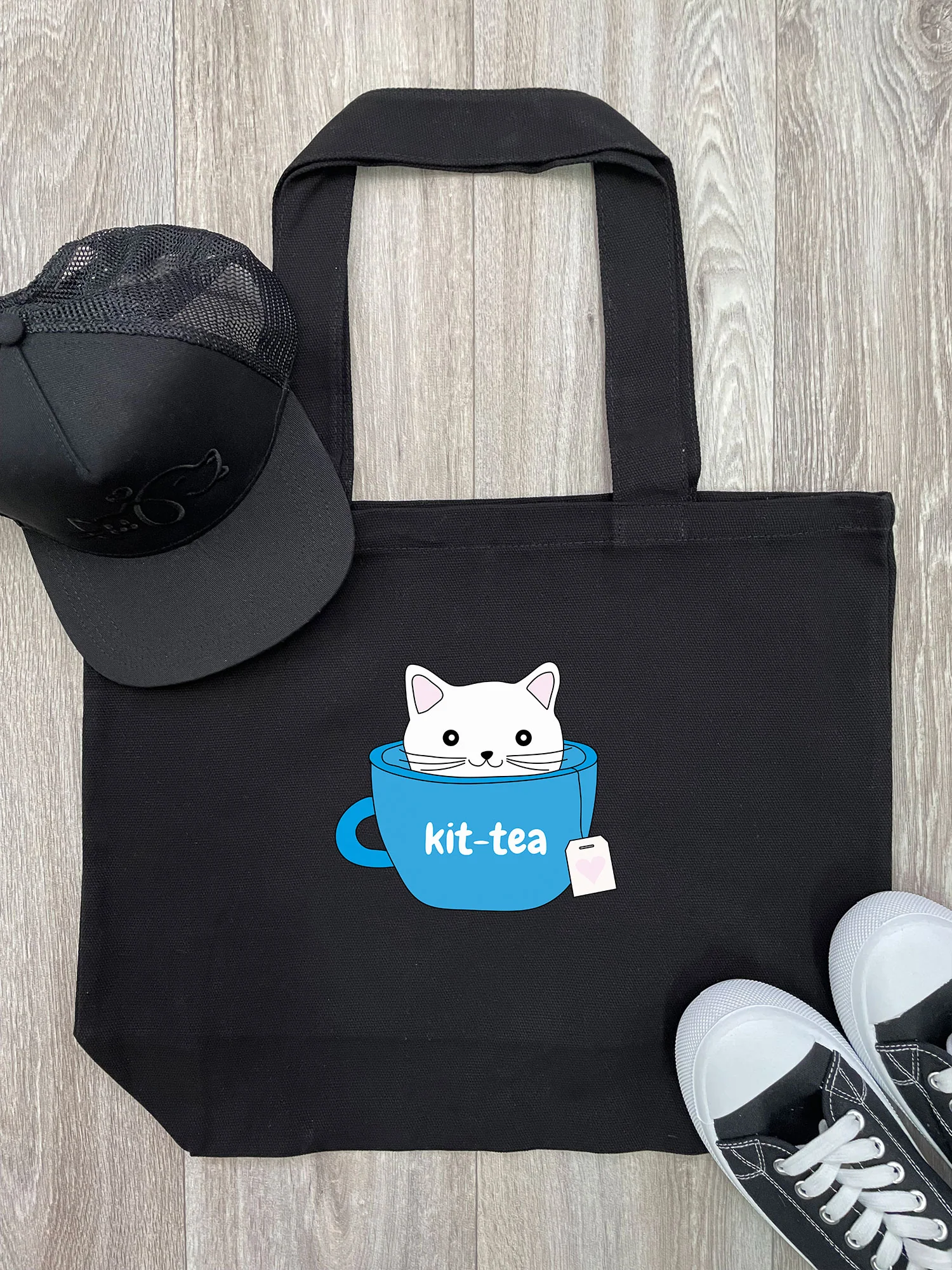 Kit-Tea Cat Stella Tote Bag
