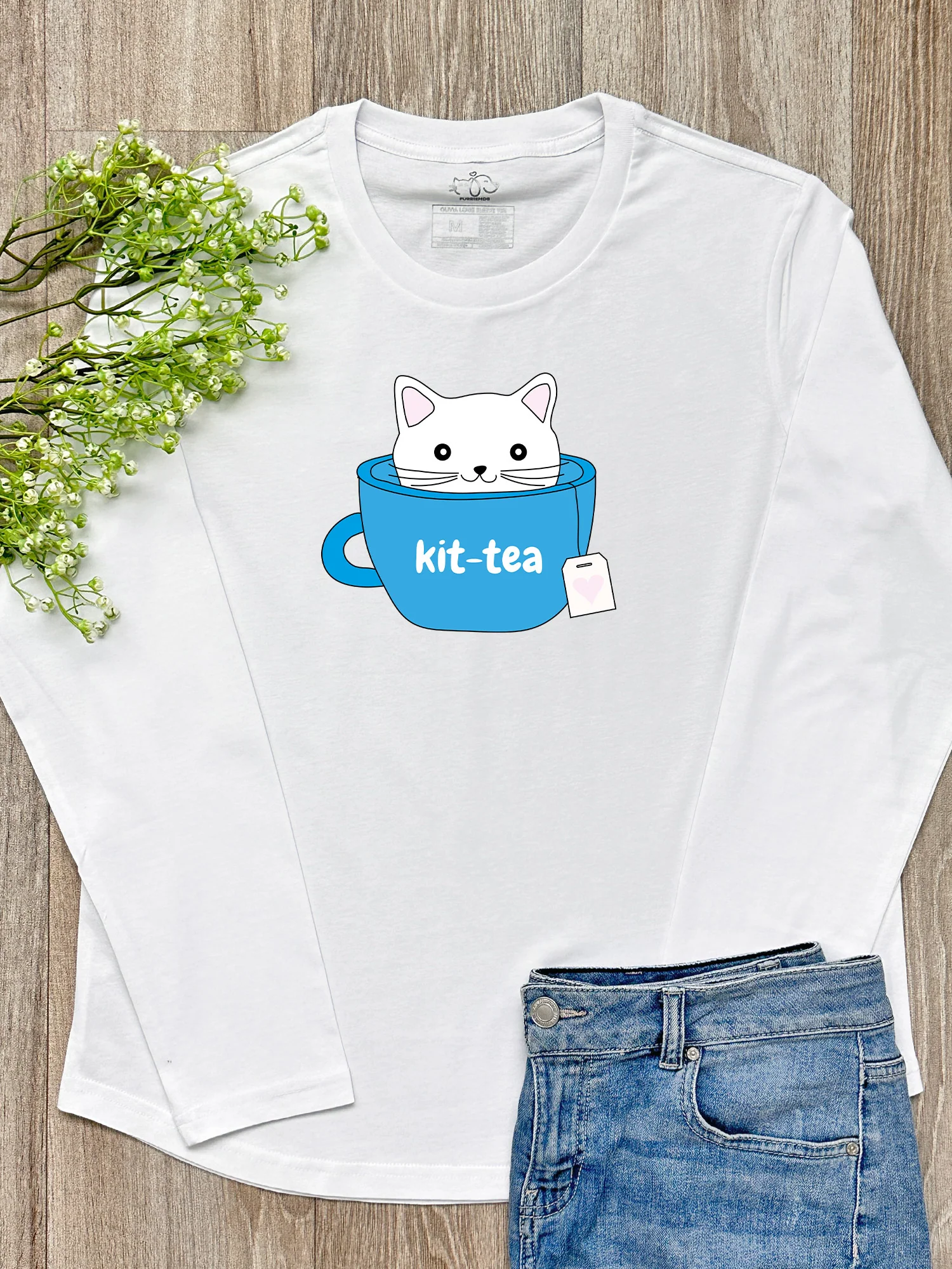 Kit-Tea Cat Olivia Long Sleeve Tee - Image 2