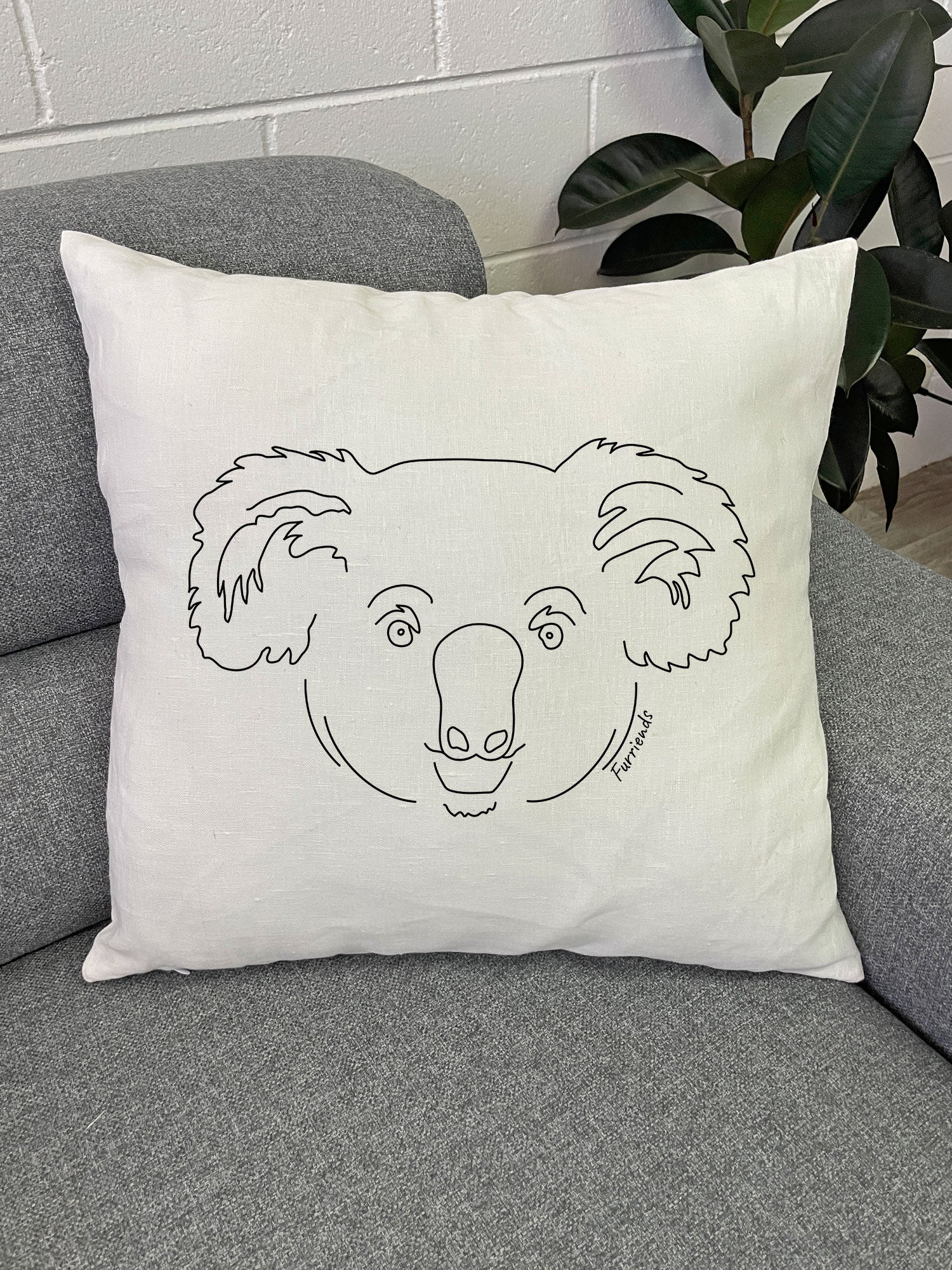 Koala Linen Cushion Cover - Image 2