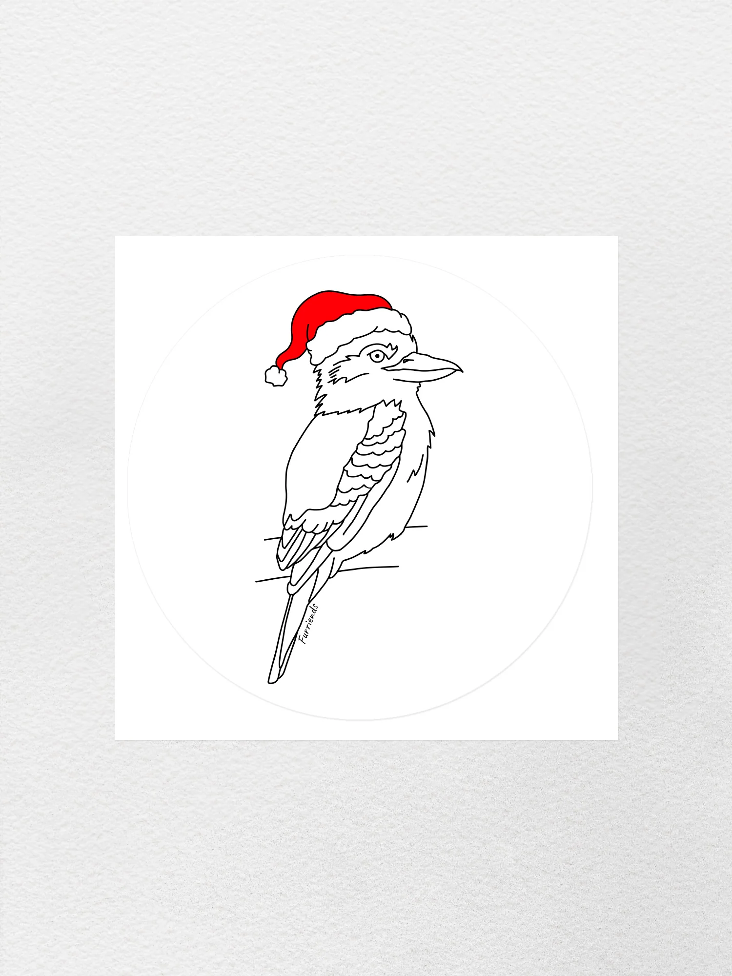 Kookaburra Christmas Edition Sticker - Image 3