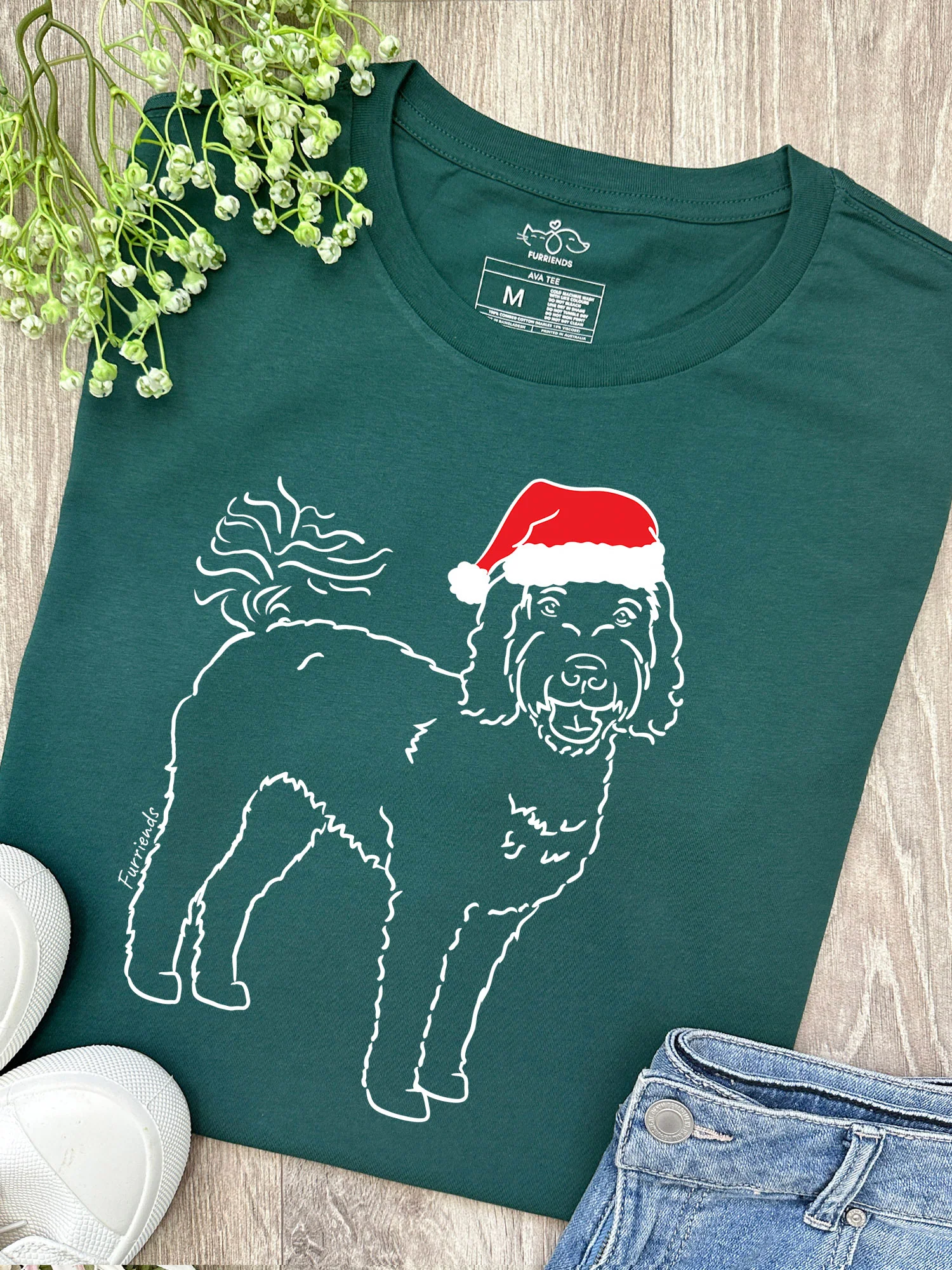 Labradoodle Christmas Edition Ava Women's Regular Fit Tee - Image 3