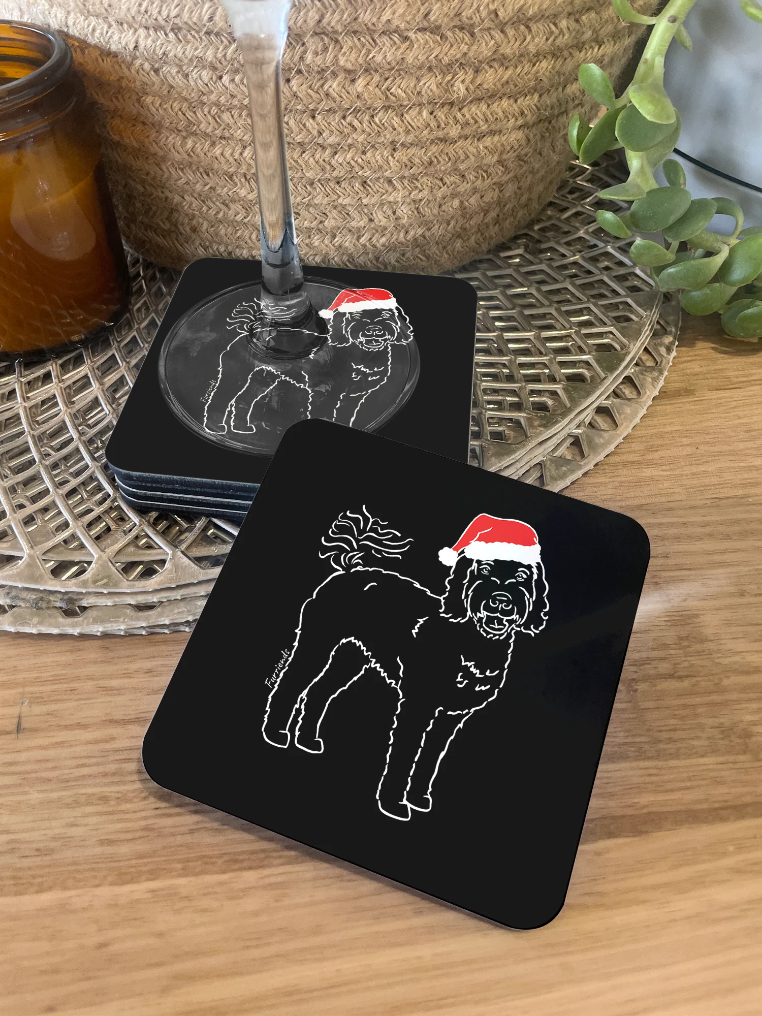Labradoodle Christmas Edition Coaster - Image 3