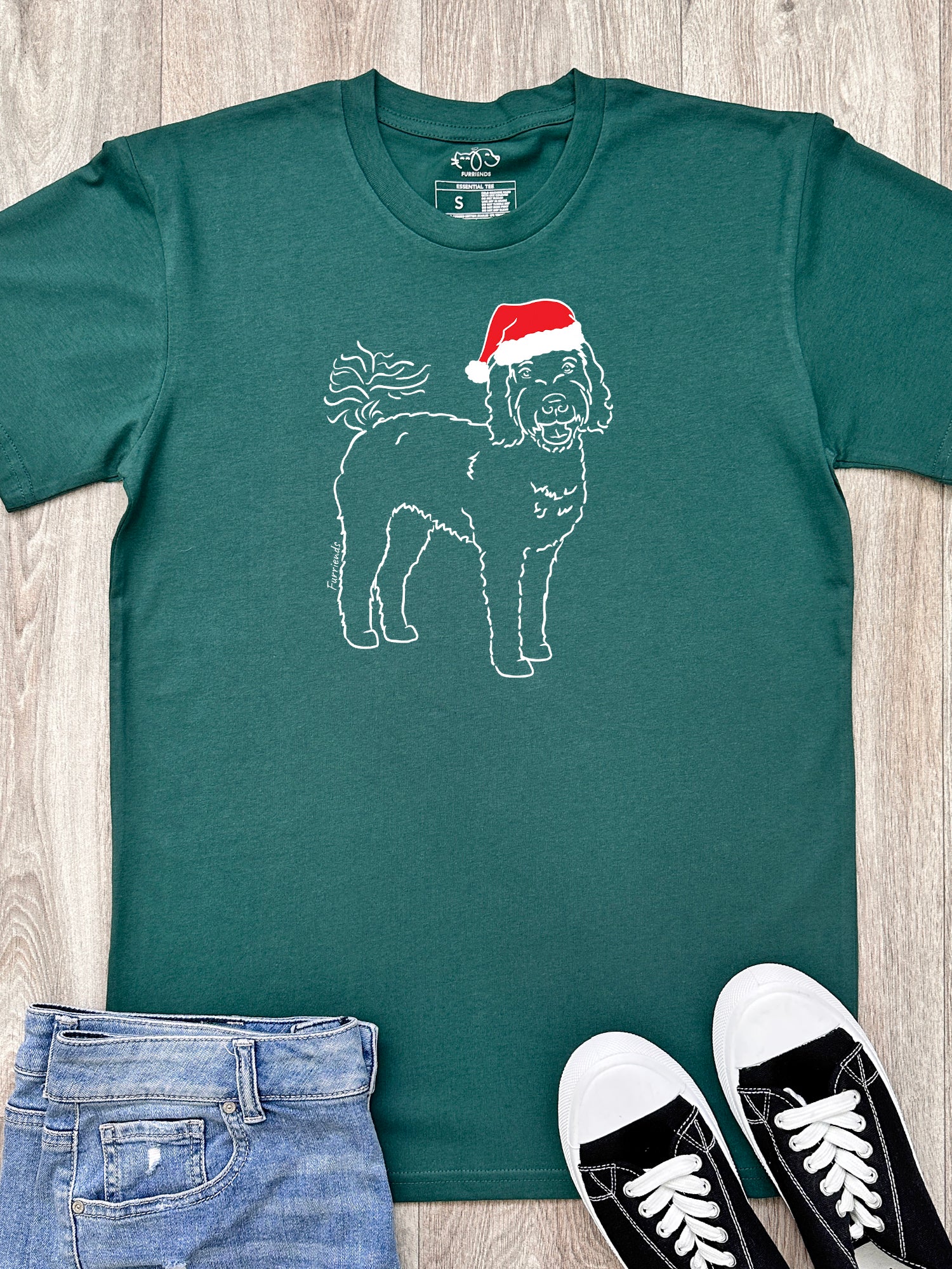 Labradoodle Christmas Edition Essential Unisex Tee - Image 3