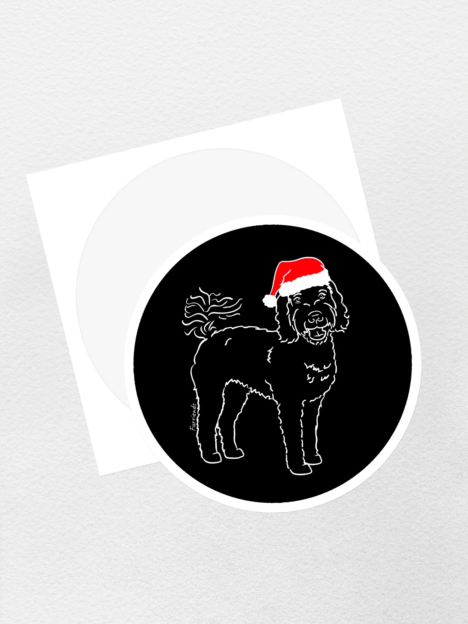 Labradoodle Christmas Edition Sticker - Image 2