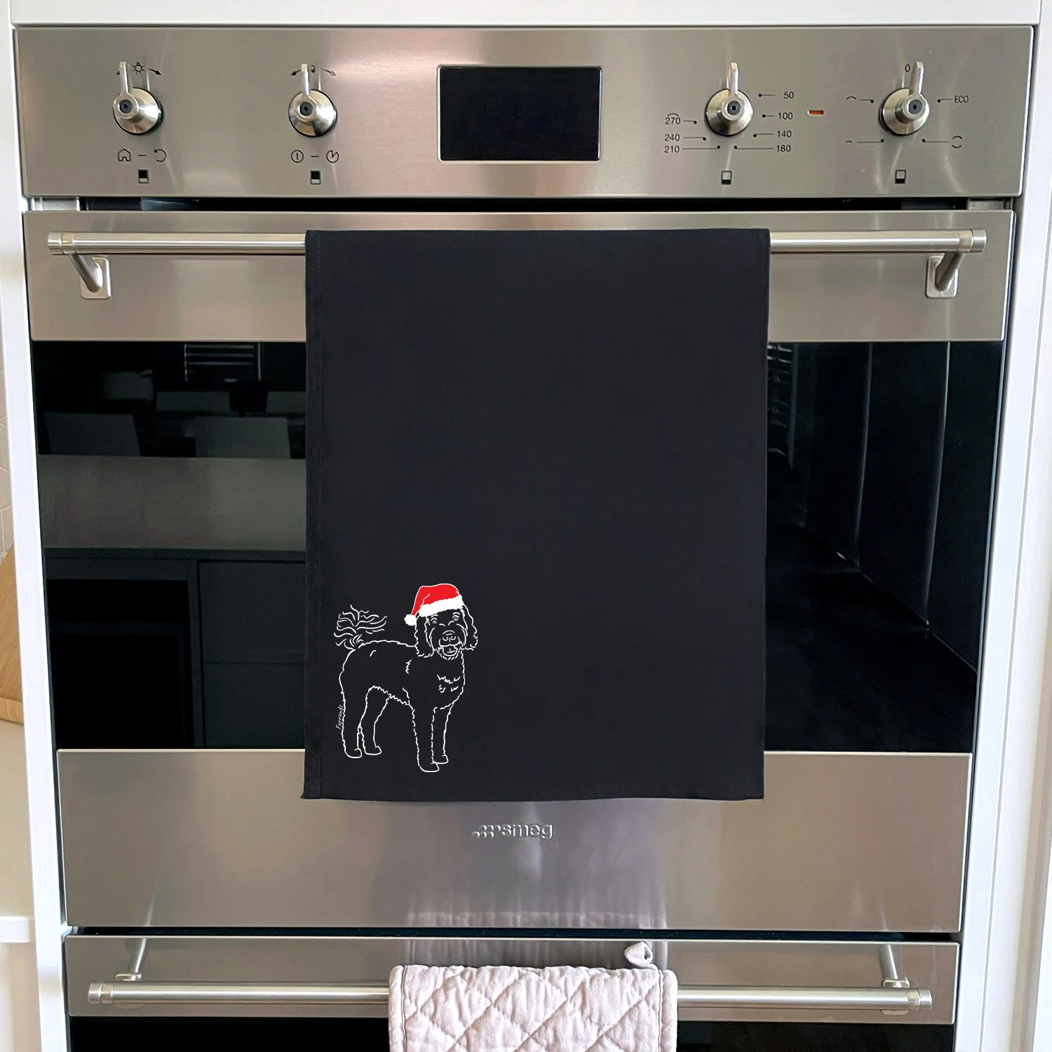 Labradoodle Christmas Edition Tea Towel - Image 2