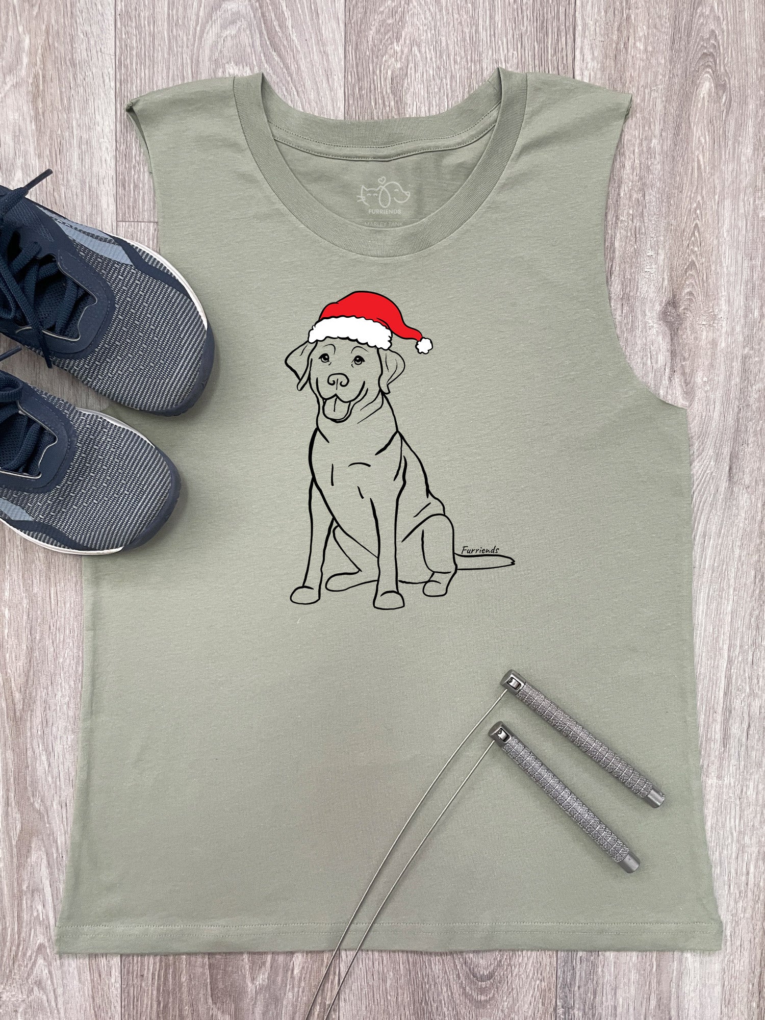 Labrador Christmas Edition Marley Tank - Image 3