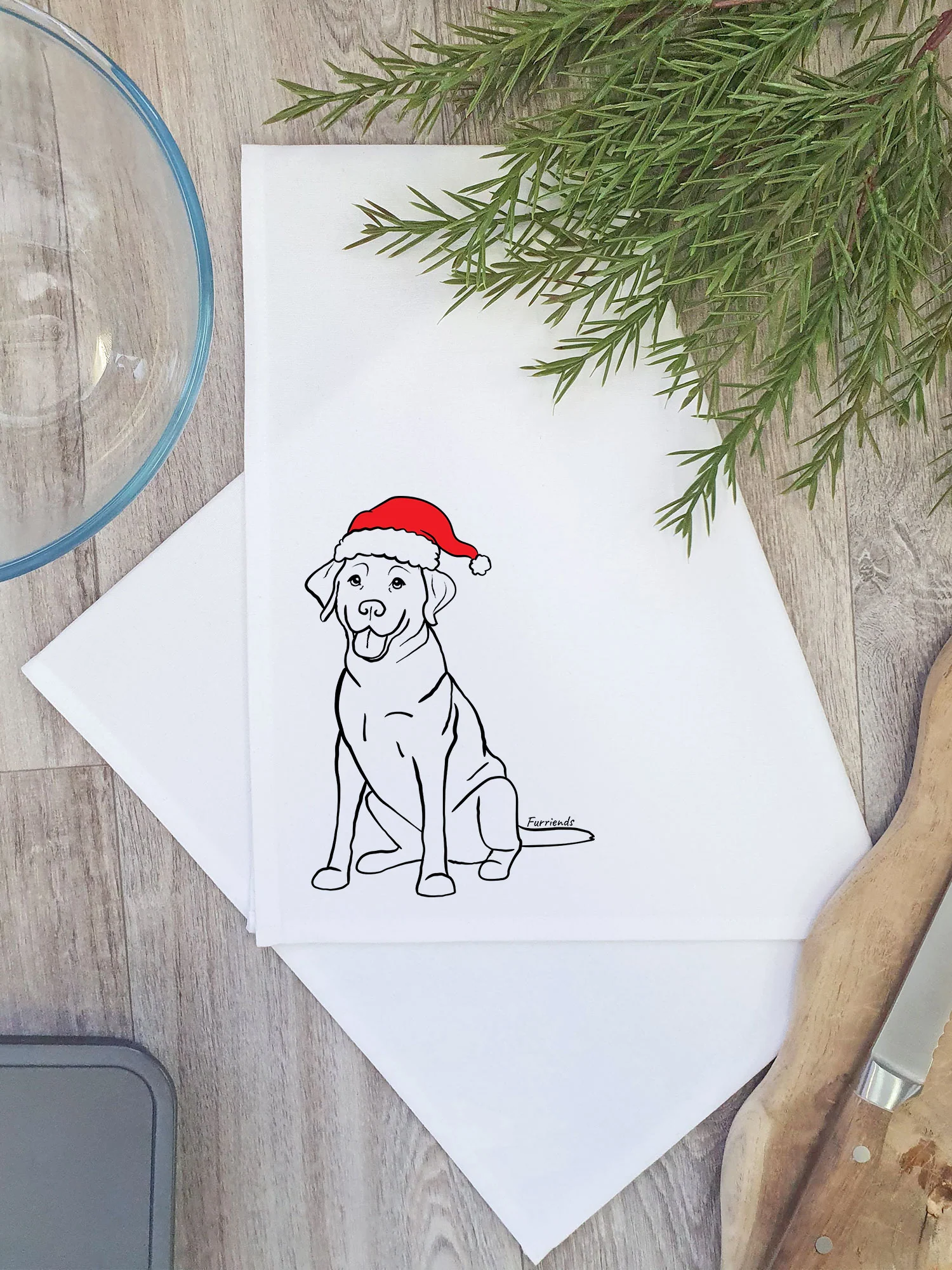 Labrador Christmas Edition Tea Towel - Image 2