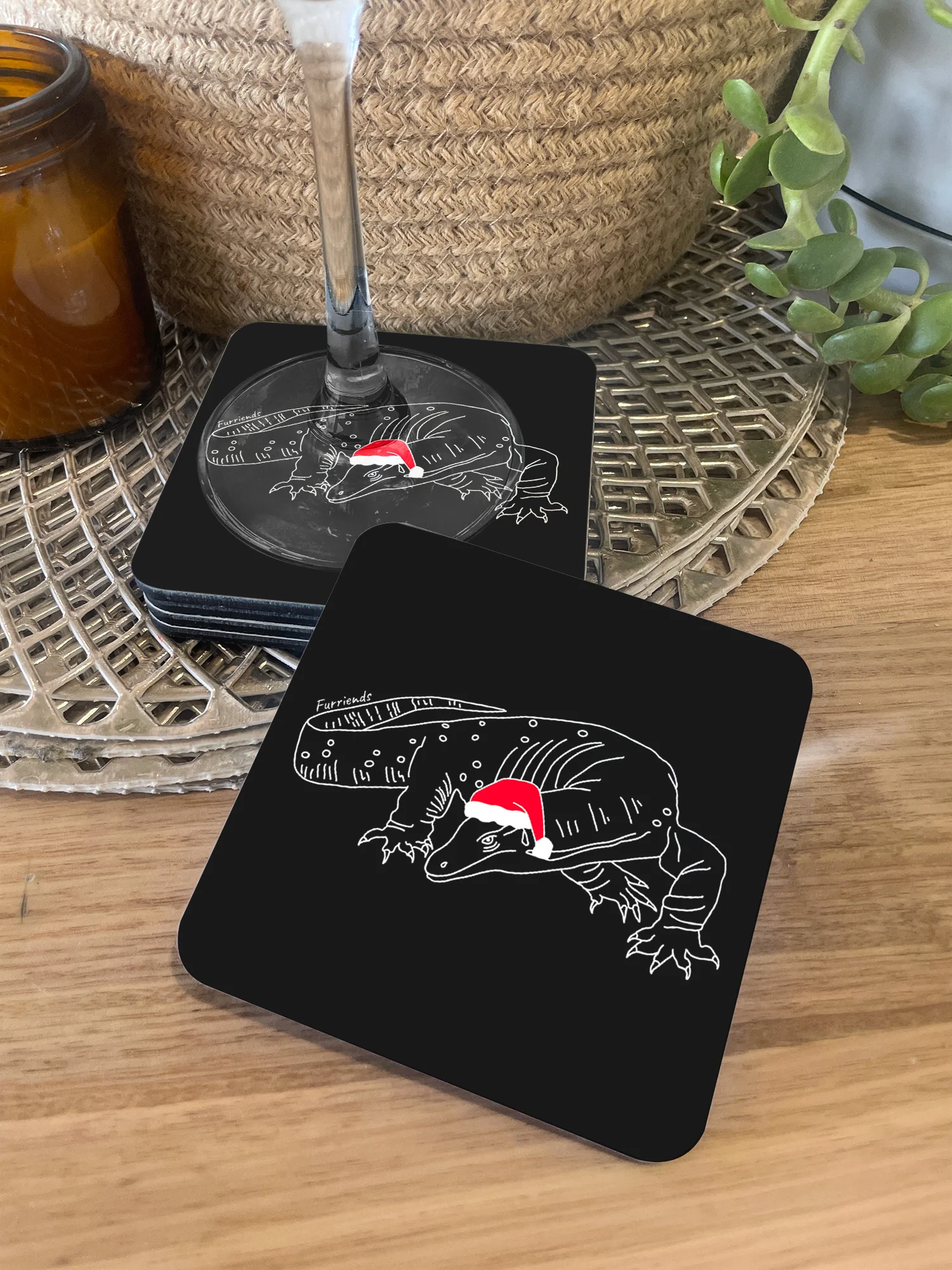 Lace Monitor Christmas Edition Coaster - Image 2