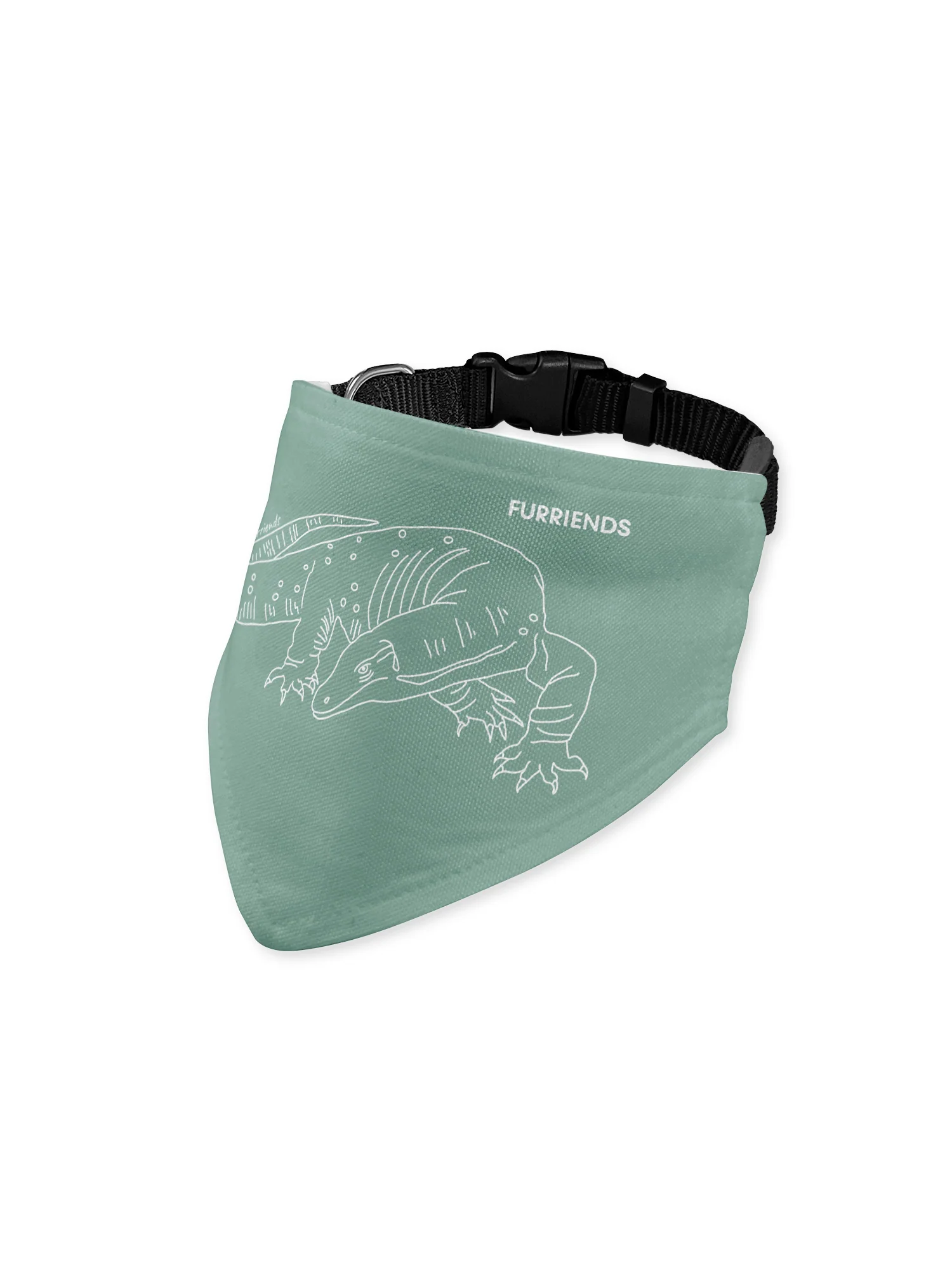 Lace Monitor Reversible Dog Bandana With Collar - Image 8