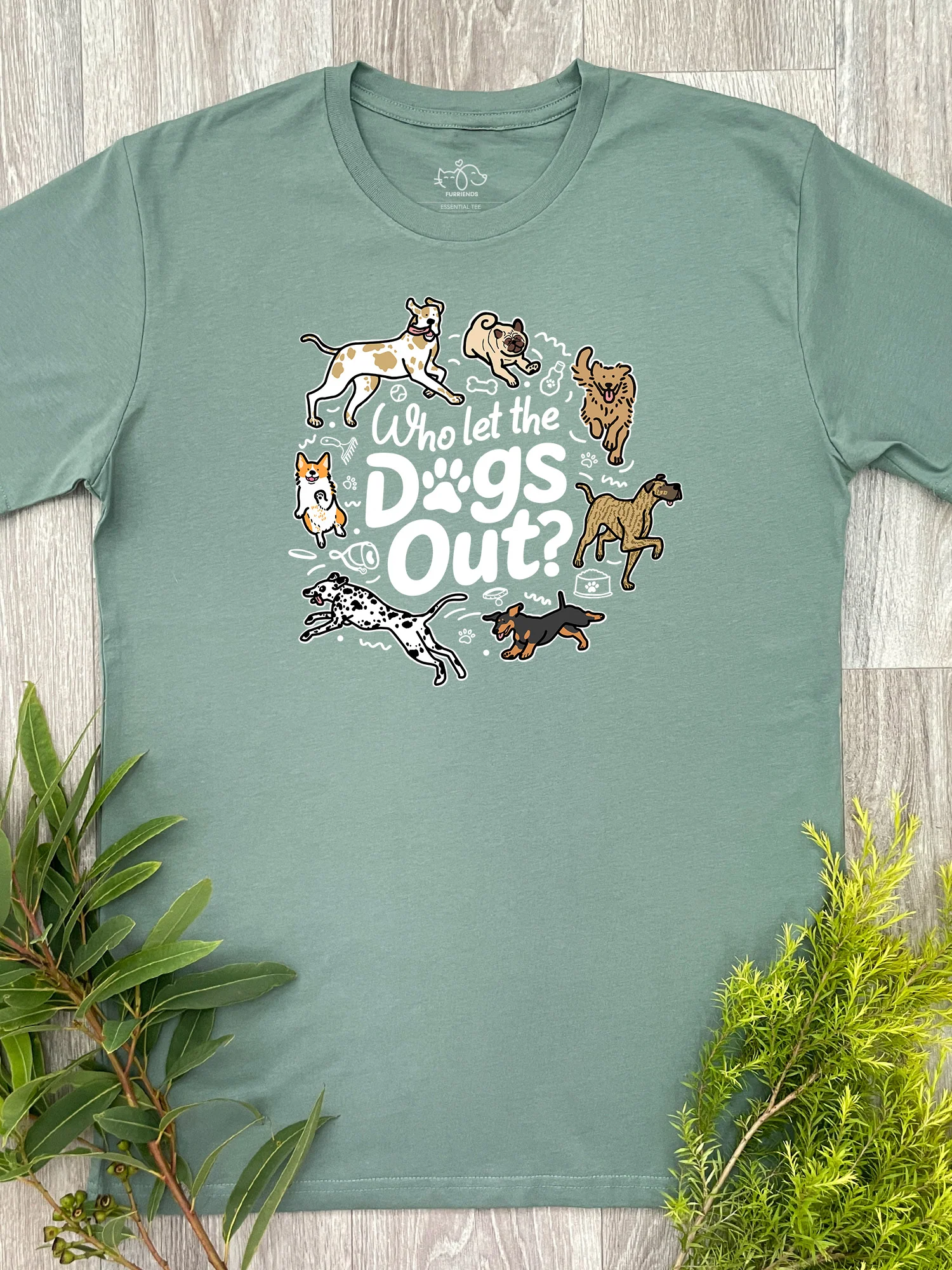 Who Let The Dogs Out? Essential Unisex Tee - Image 7