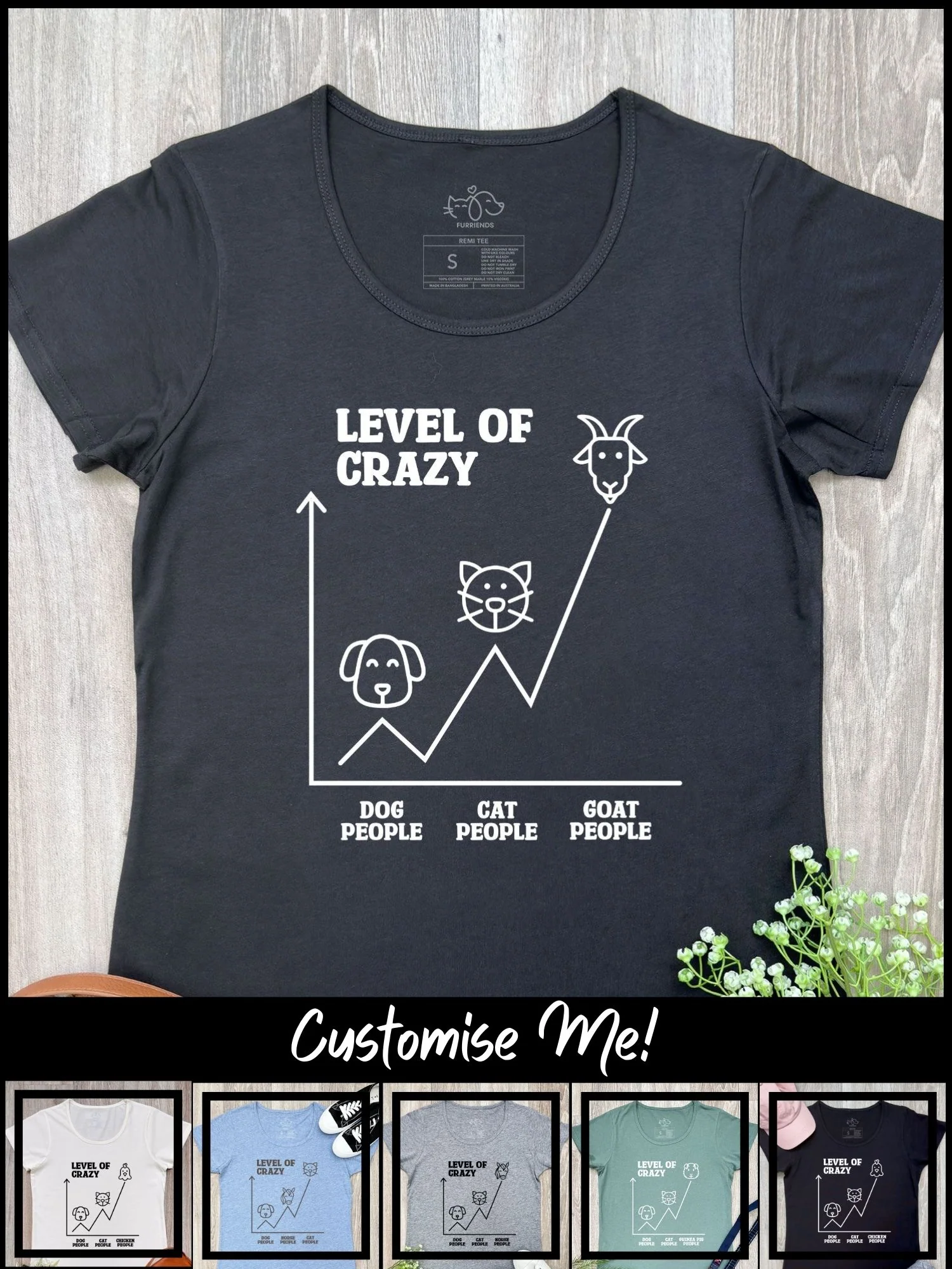 Level Of Crazy Remi Women's Tee (Customisable) - Image 3