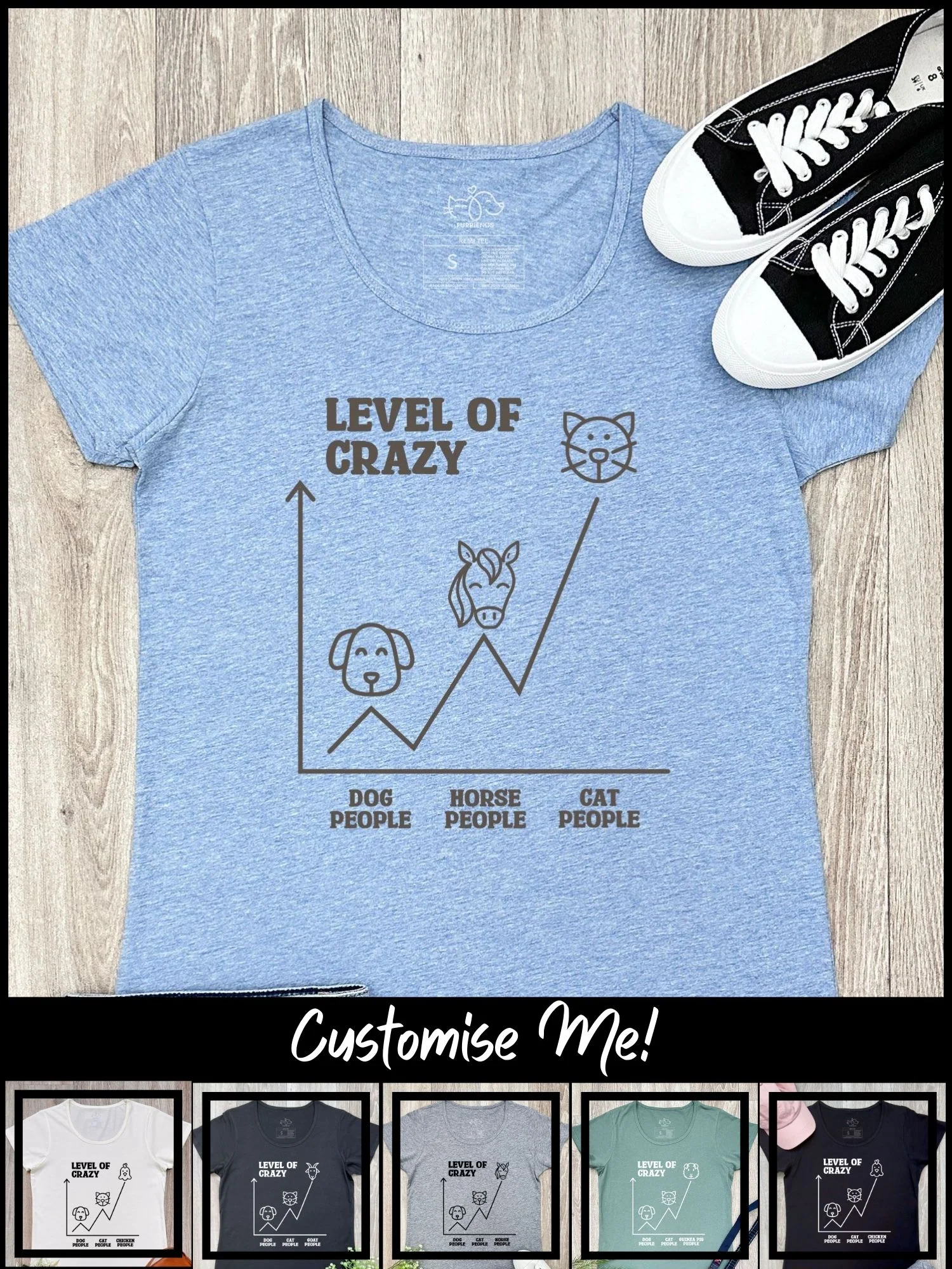 Level Of Crazy Remi Women's Tee (Customisable) - Image 5