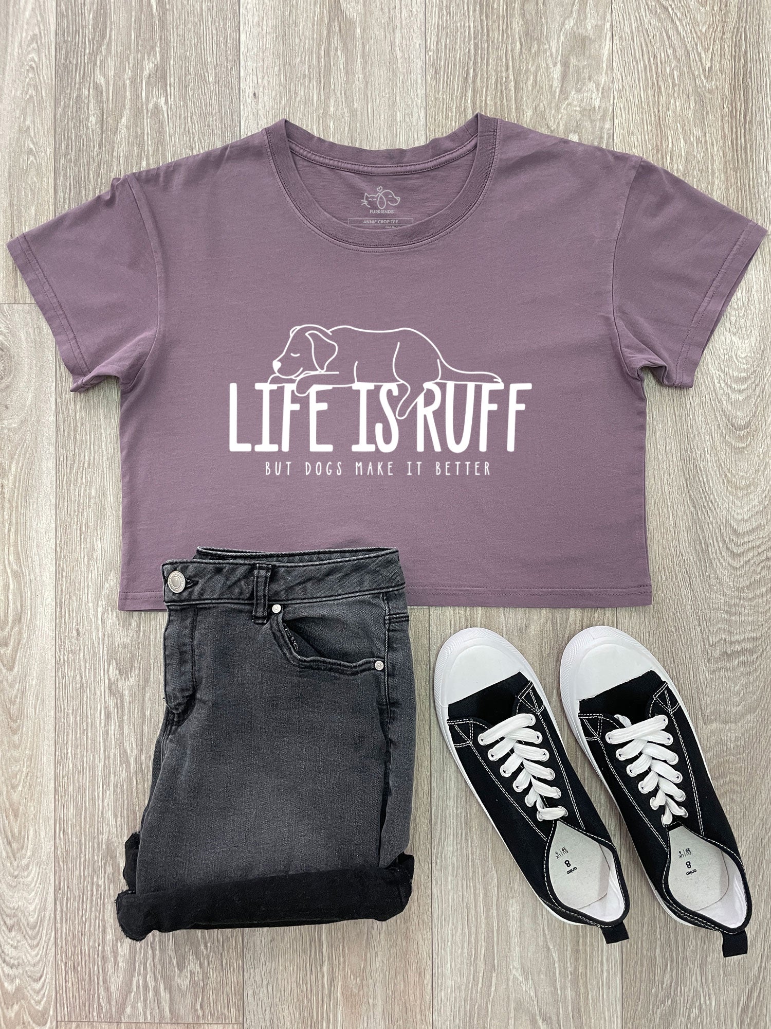 Life Is Ruff Annie Crop Tee - Image 2
