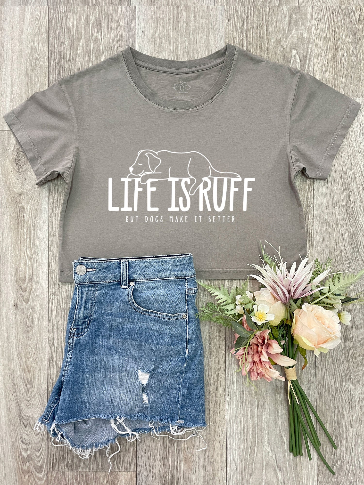 Life Is Ruff Annie Crop Tee - Image 3