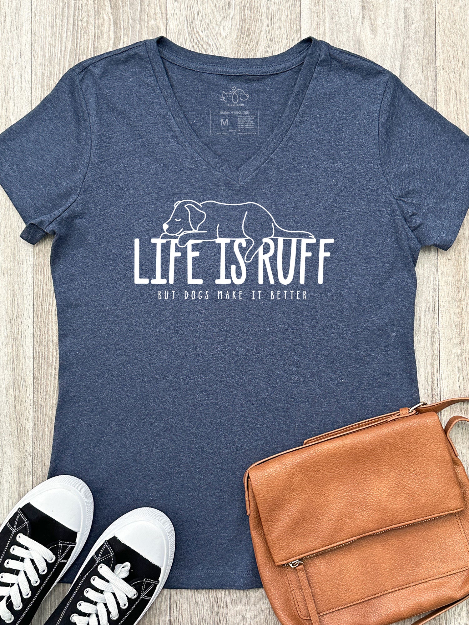 Life Is Ruff Emma V-Neck Tee - Image 3
