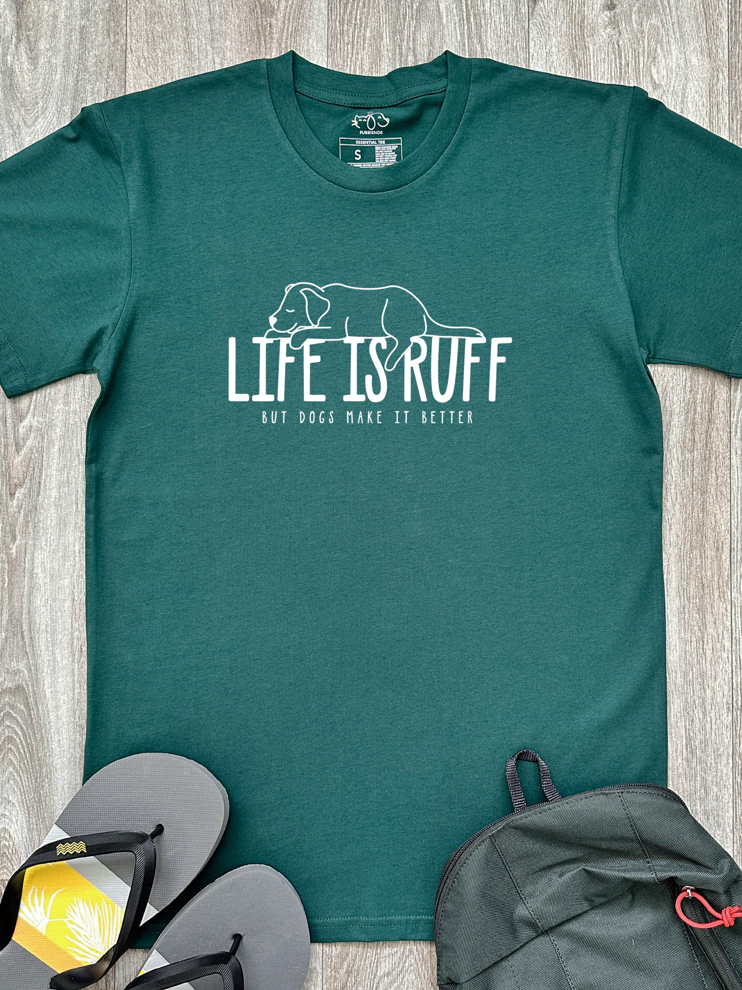 Life Is Ruff Essential Unisex Tee - Image 3